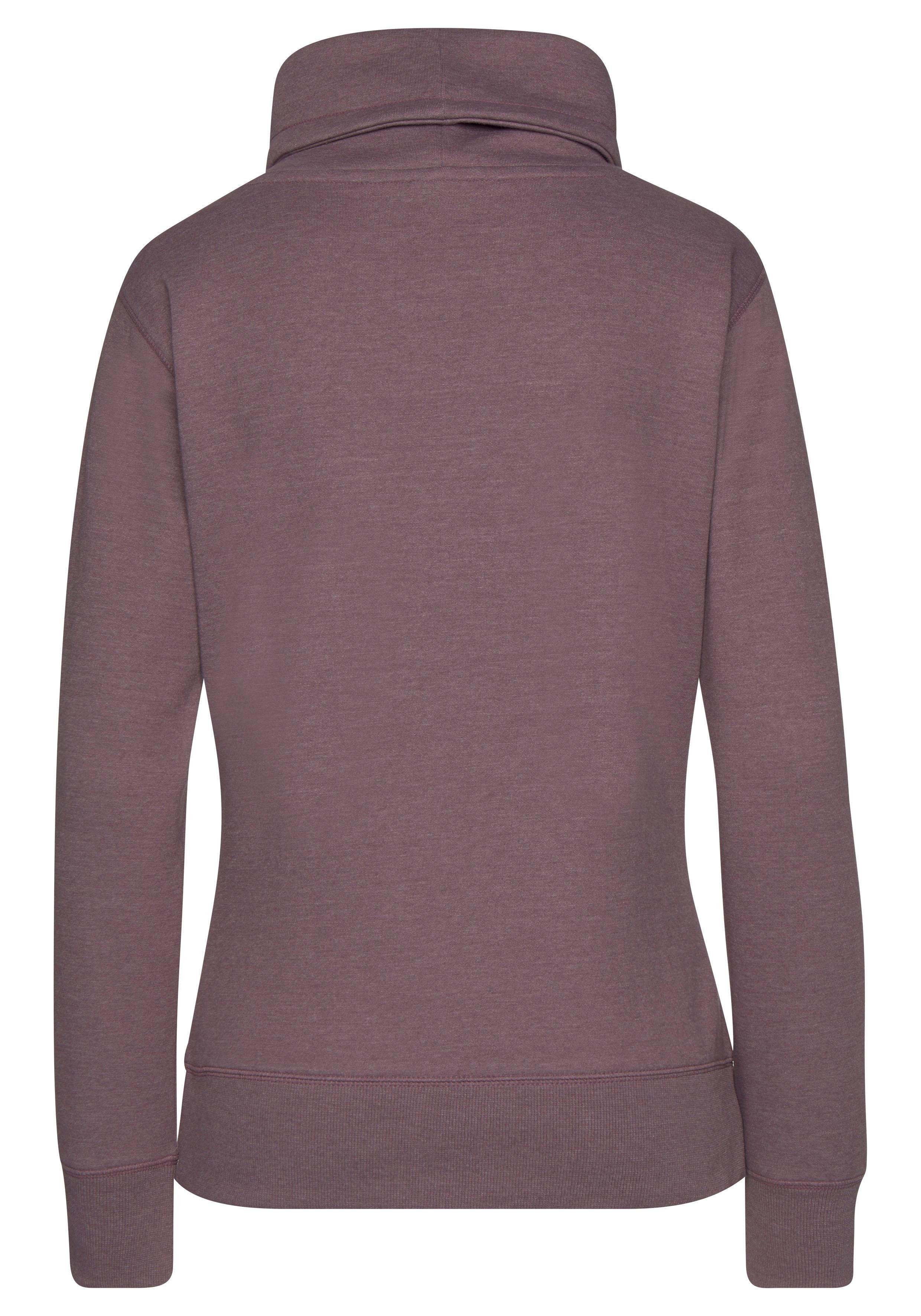 Bench. Loungewear Longsweatshirt mit Stehkragen in Layeroptik und Kängurutasche, Loungewear – Bild 4 von 5