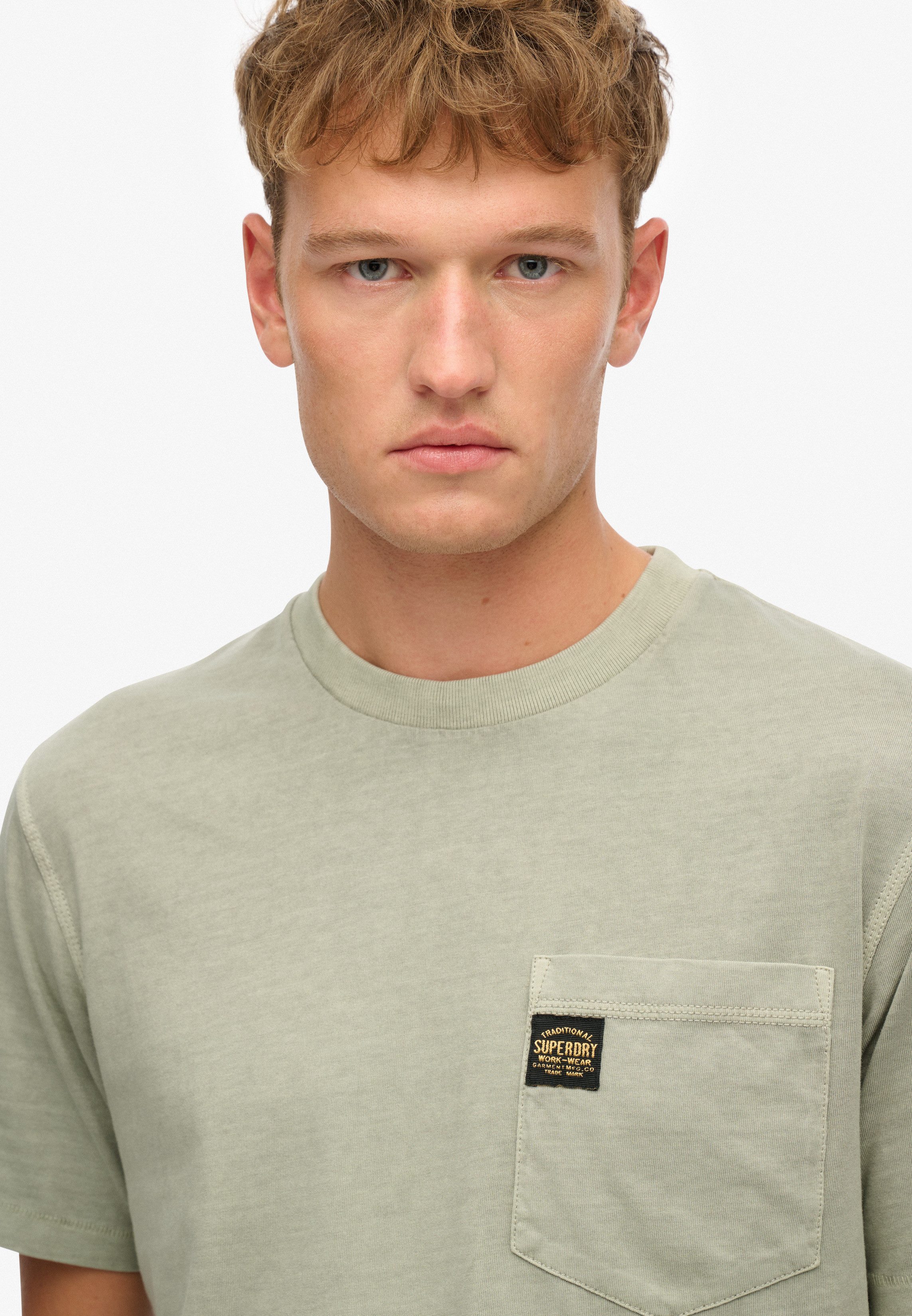 Superdry Rundhalsshirt CONTRAST STITCH POCKET T-SHIRT günstig online kaufen