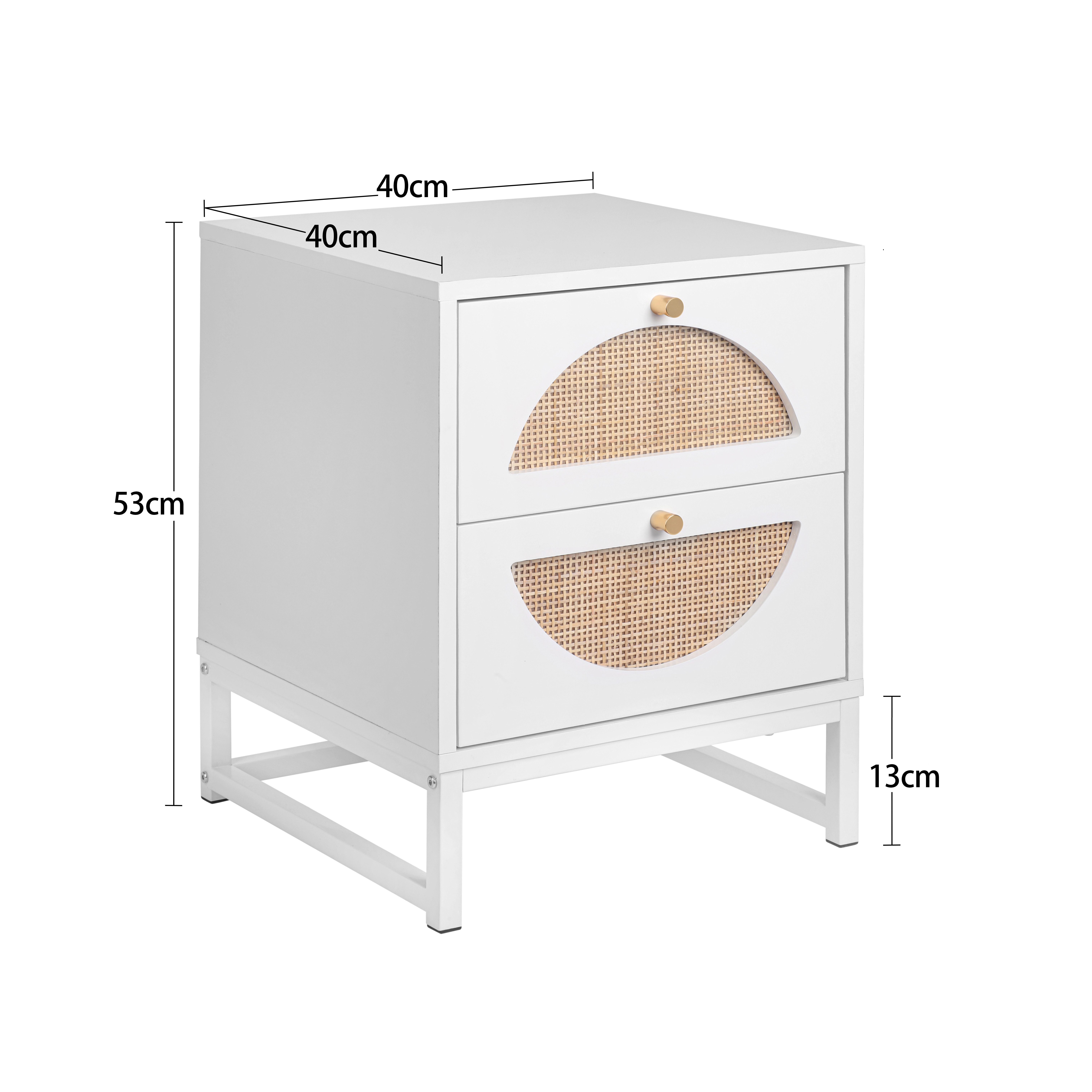MilestoneHOMELIFE Nachttisch Freistehender Buffetschrank aus Naturrattan günstig online kaufen