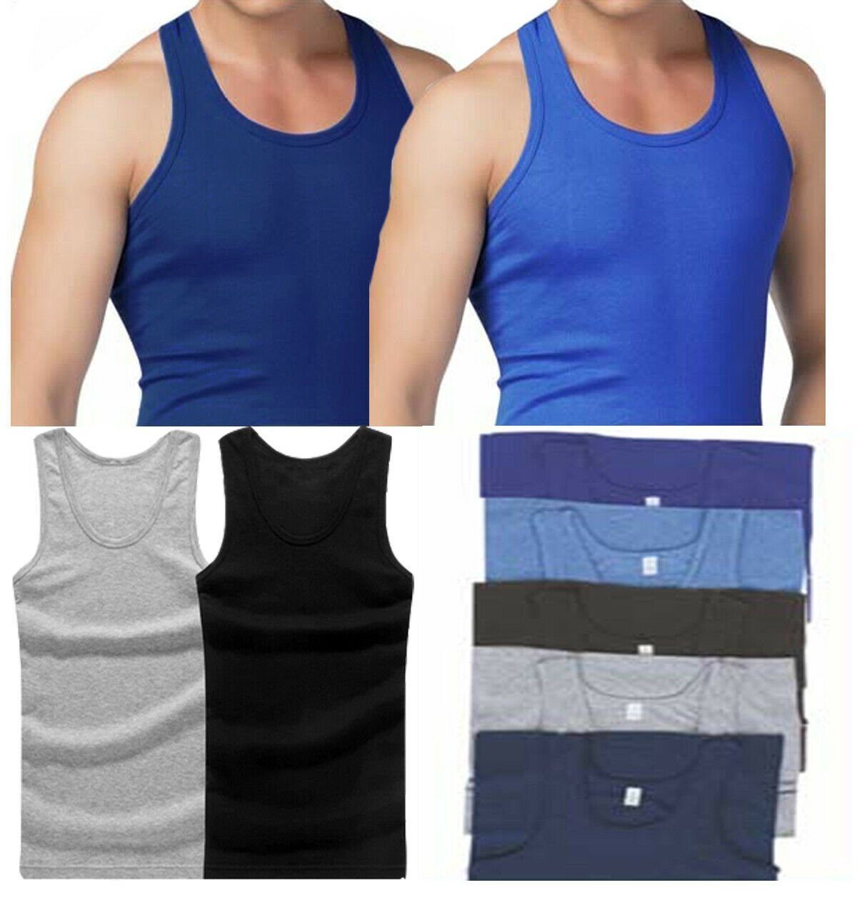 cwonlineshop Unterhemd Tank Top Achselshirt für Herren Feinripp (Spar-Pack, 4-St) Feinripp aus 100% Baumwolle weiß | Ärmellose Unterhemden