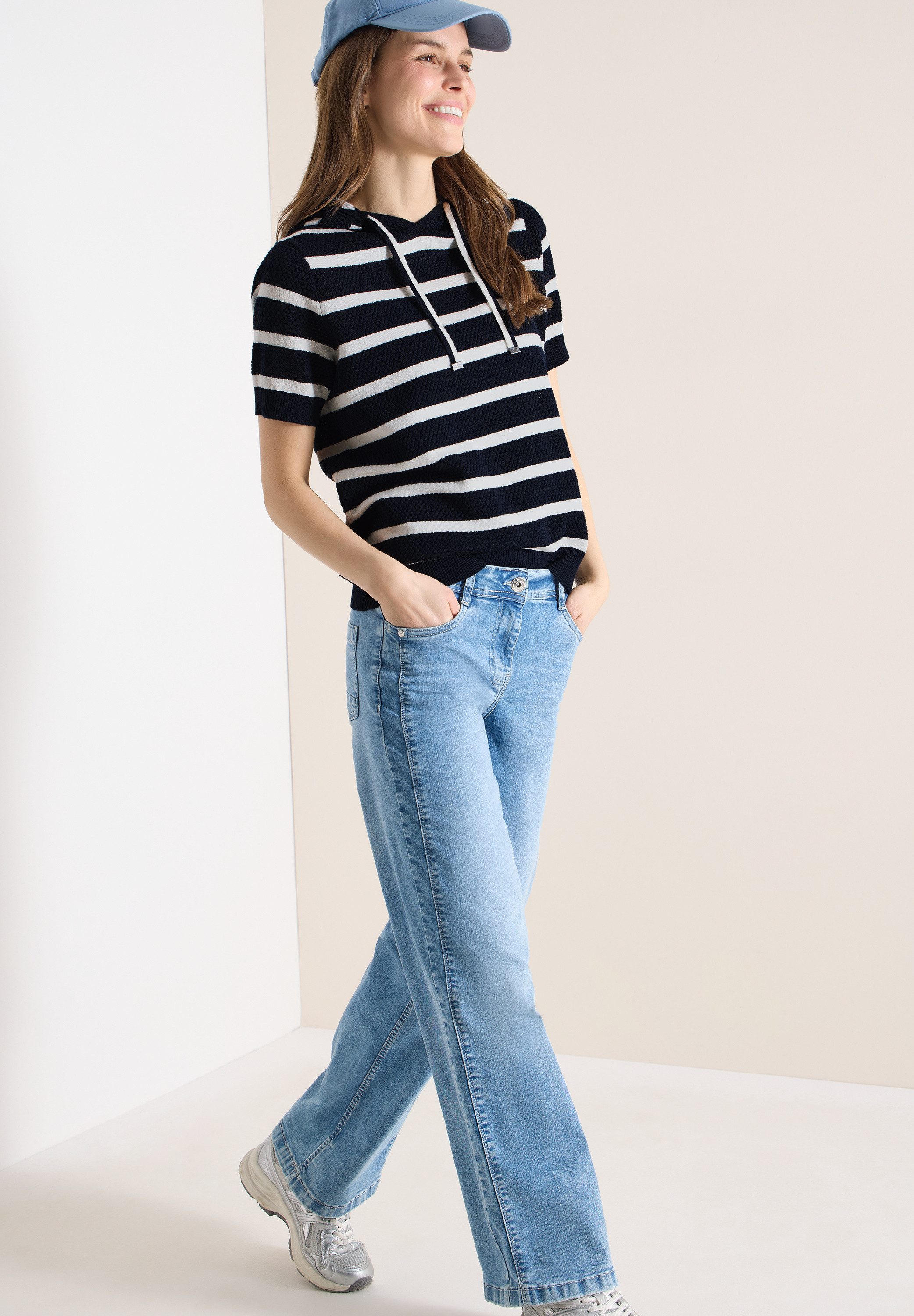 CECIL Strickpullover mit Kapuze