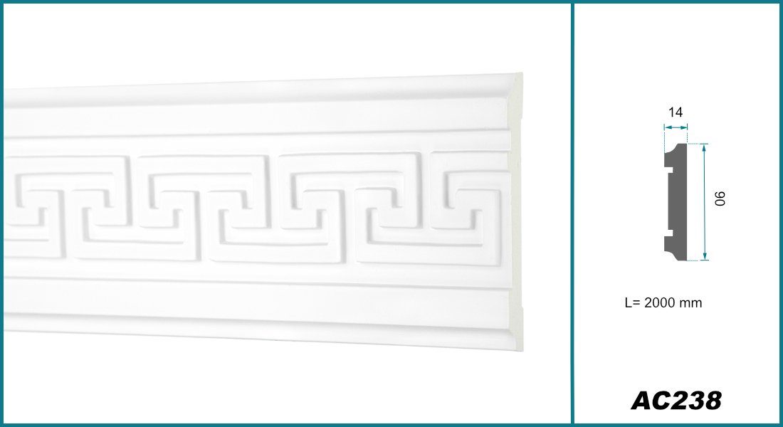 Hexim Perfect Stuckleiste AC 238, Flachprofile günstig online kaufen