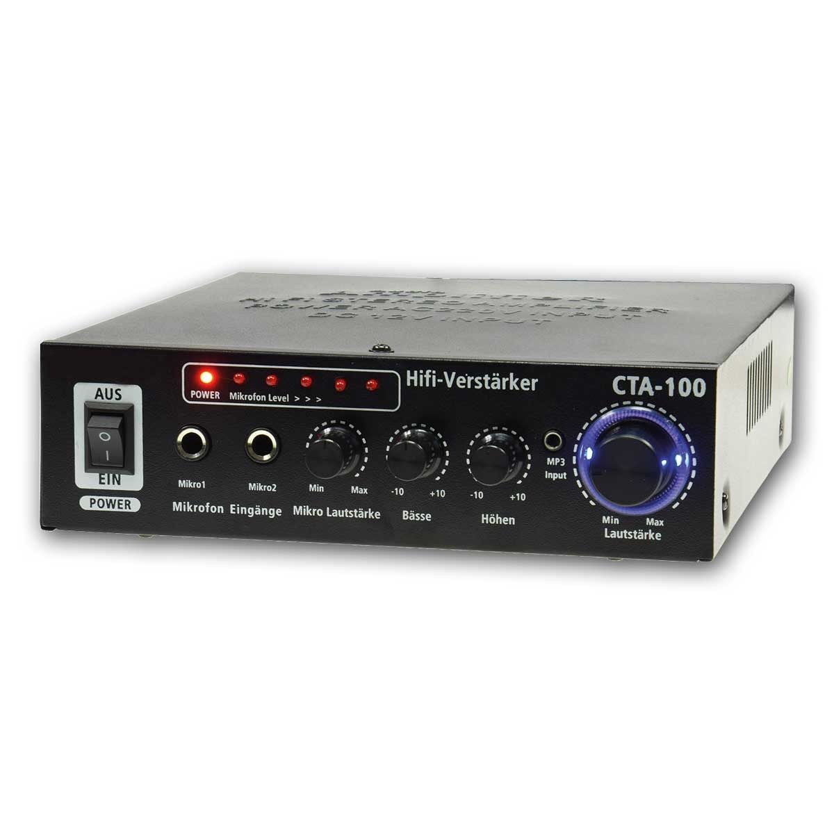ChiliTec HiFi-Verstärker "CTA-100" 100W, schwarz 1x Line In Stereo-Receiver