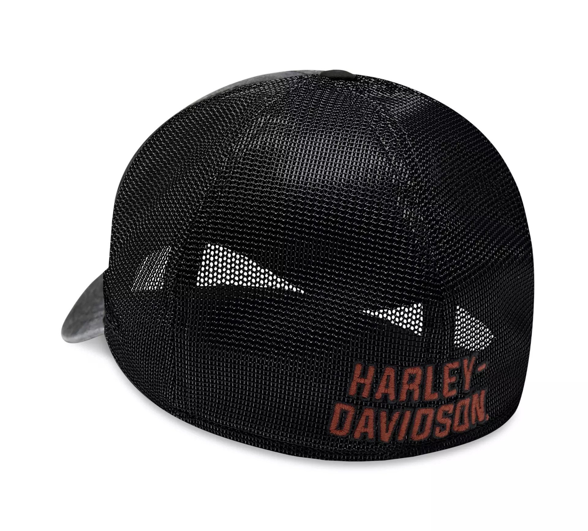 HARLEY-DAVIDSON Baseball Cap Herren Trucker Cap Washed Colorblock 39THIRTY® Kappe Bar&Shield Logo Gesticktes New Era Flaggenlogo auf der Seite