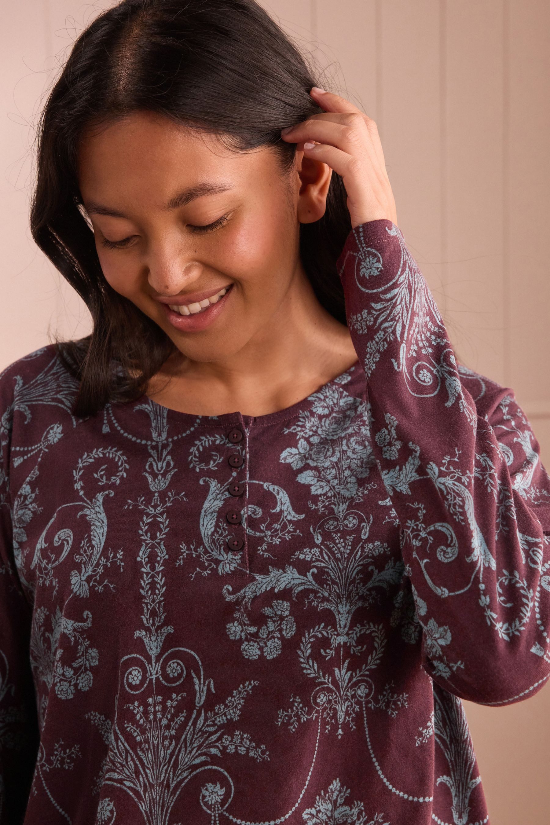 LAURA ASHLEY Pyjama Laura Ashley Josette Twosie-Schlafanzug aus Jersey (2 tlg) – Bild 3 von 5