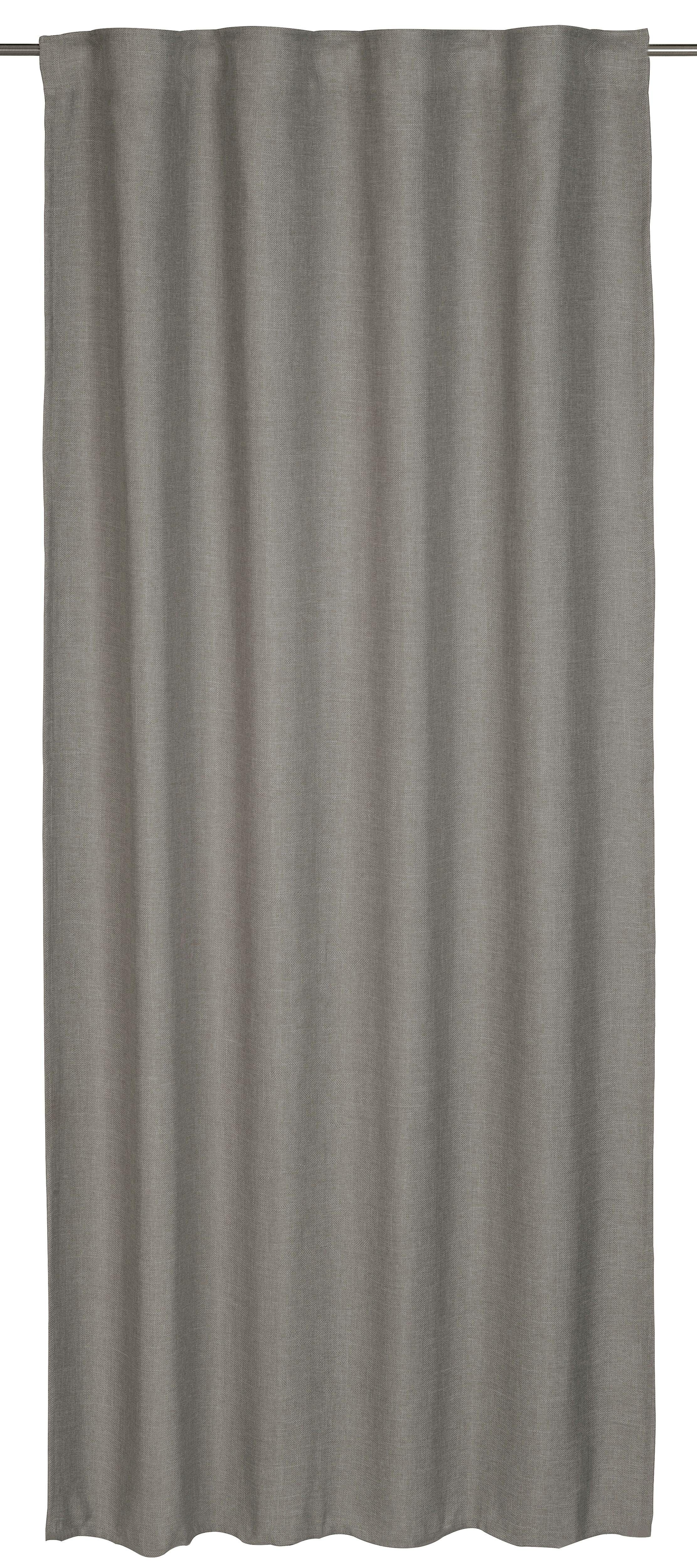 BARBARA Home Collection Gardine Barbara (1 St), Multifunktionsband, blickdicht, Jacquard, Gardine mit verdeckten Schlaufen blickdicht, Leinenoptik 255x140cm