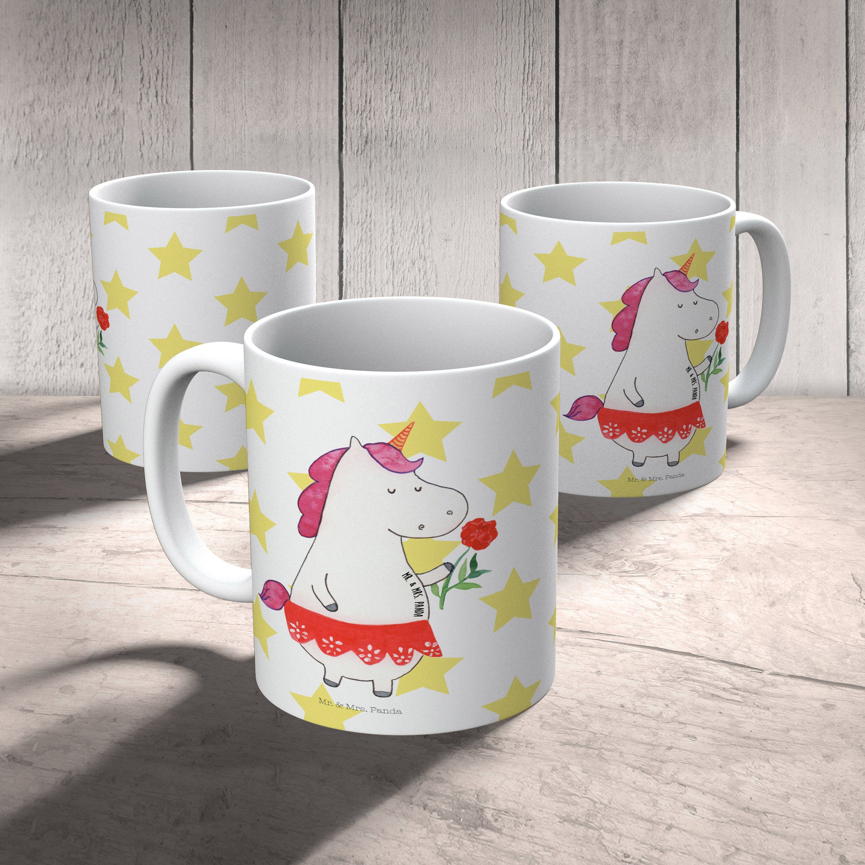 & Unicorn, Keramik Tasse Mrs. Kaffee, Tasse Dame - Sprüche, Panda Mr. Tasse, Weiß Geschenk, - Einhorn