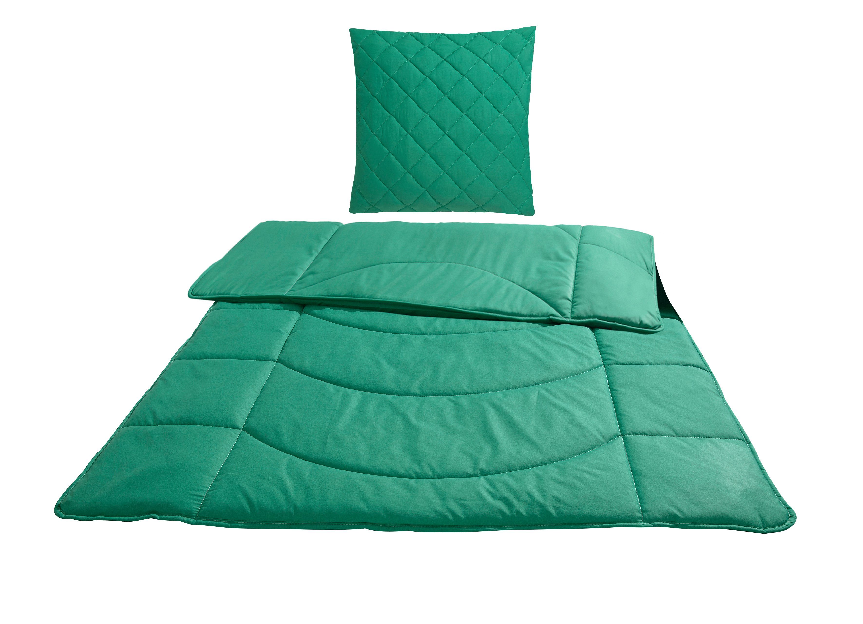 my home Steppbett + Kopfkissen Microlux, Bettdecke 135x200 cm, 155x220 cm, günstig online kaufen