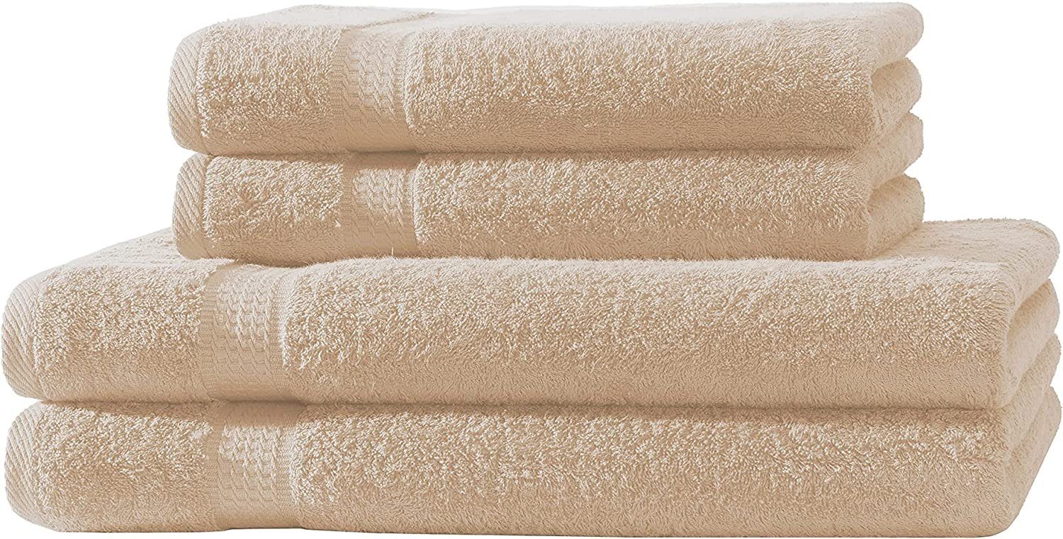 Baumwolle Bordüre Handtücher Handtuch Handtuchset, 100% (1-St) Frotteeware soma Baumwolle, mit Uni