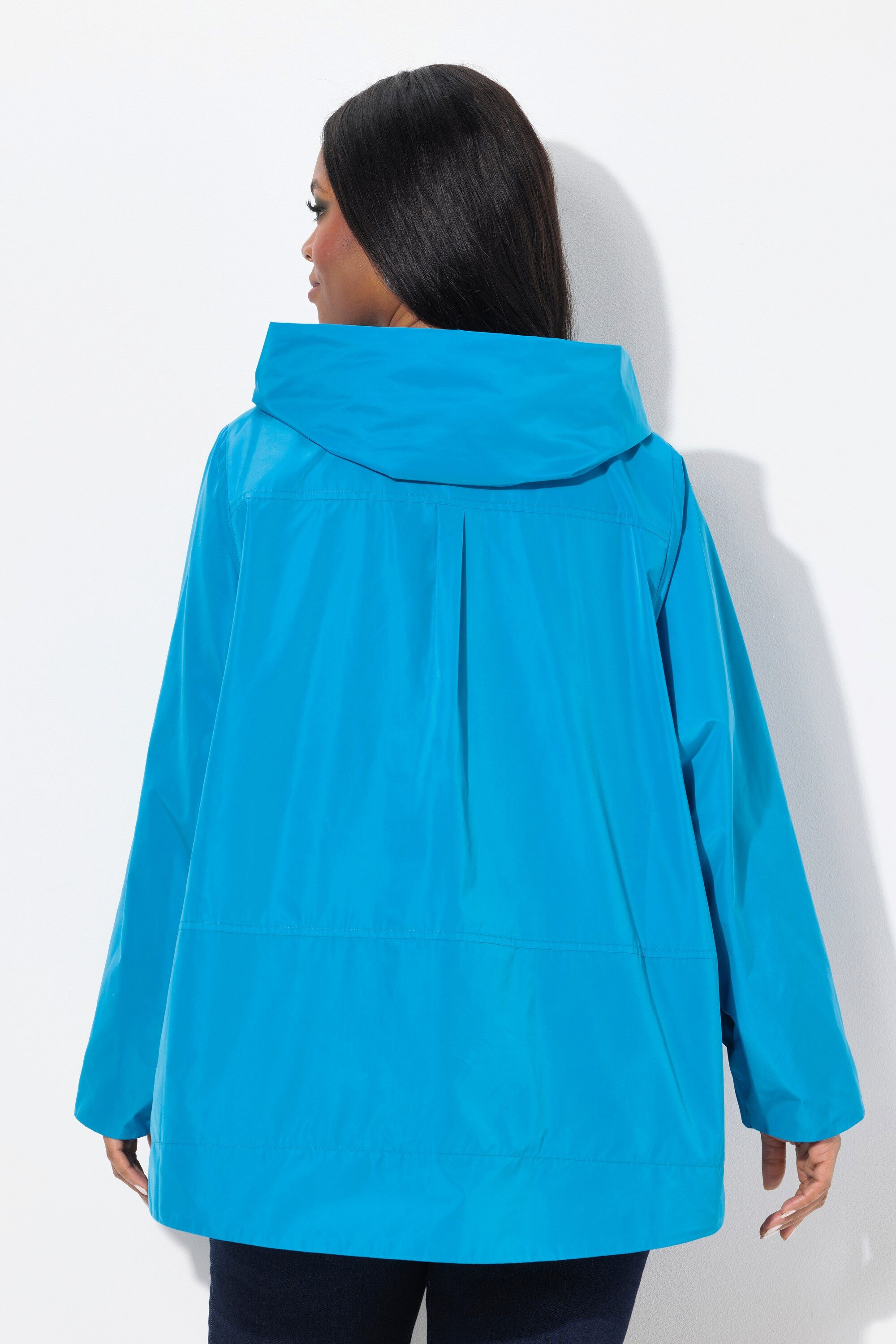 Ulla Popken Outdoorjacke HYPRAR Jacke A-Linie Kapuze Satinfutter