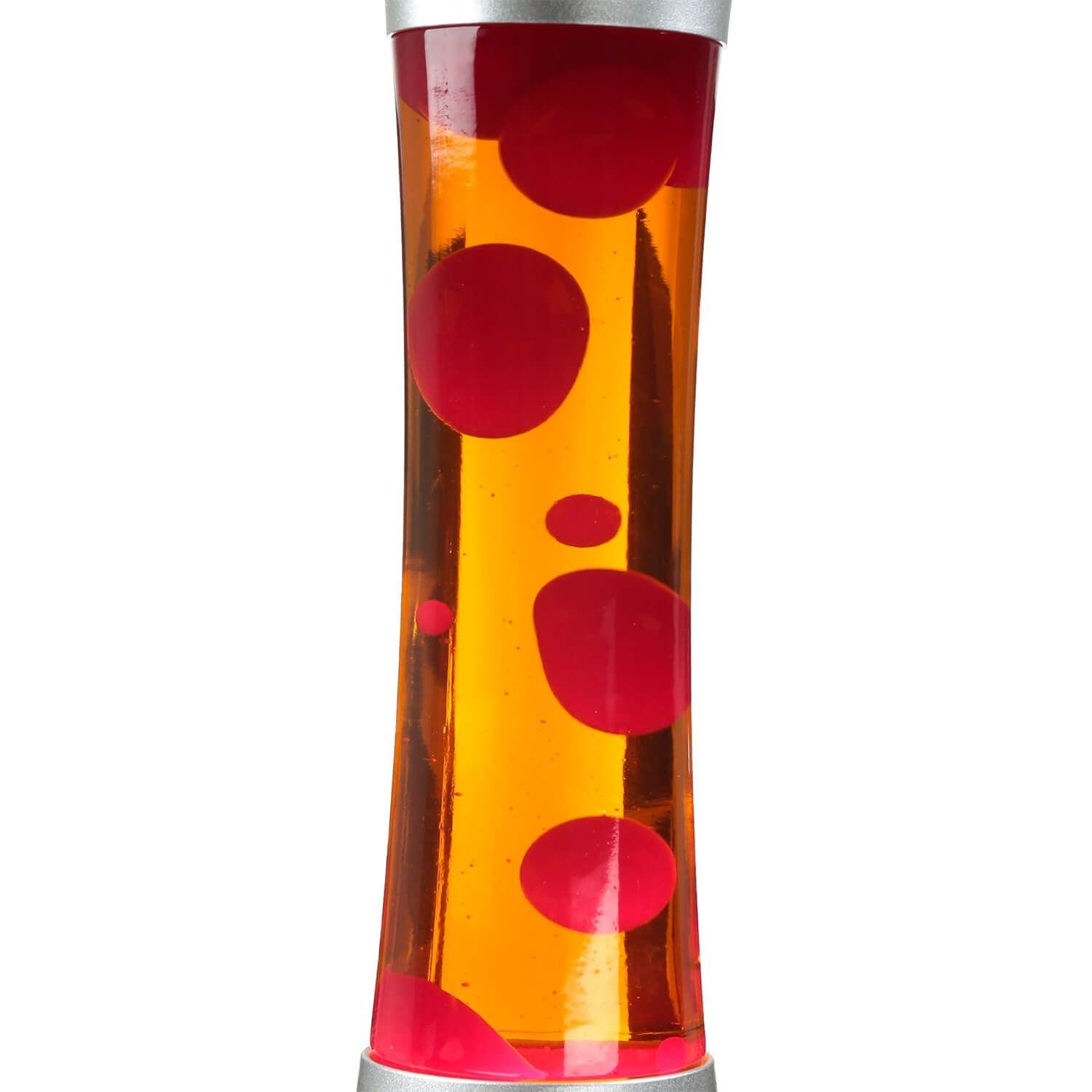 Licht-Erlebnisse Lavalampe SANDRO, Warmweiß, Retro Lampe Rot Orange 39 cm Tischlampe Tischleuchte