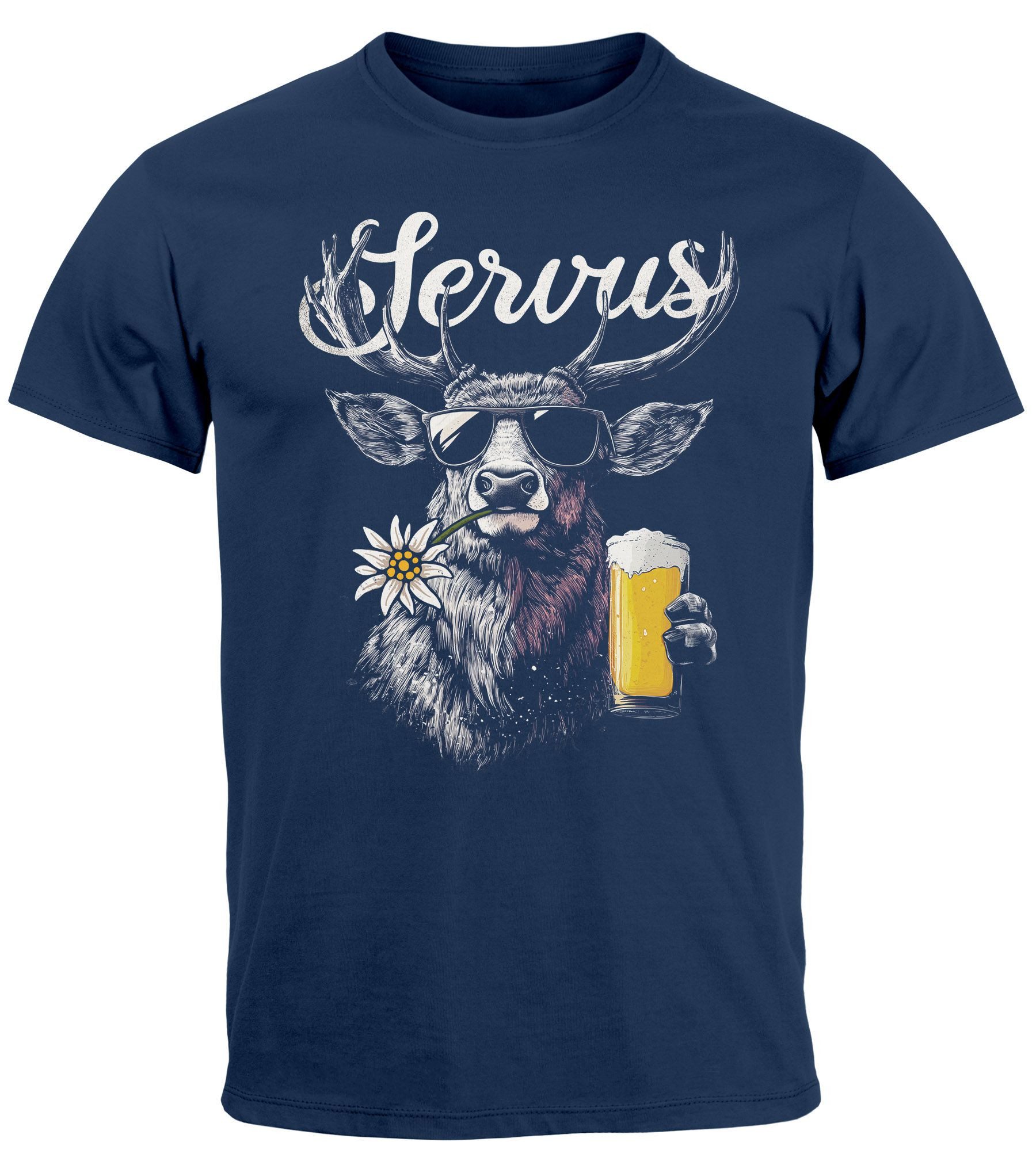 Neverless Print-Shirt Herren T-Shirt Hirsch Tracht günstig online kaufen