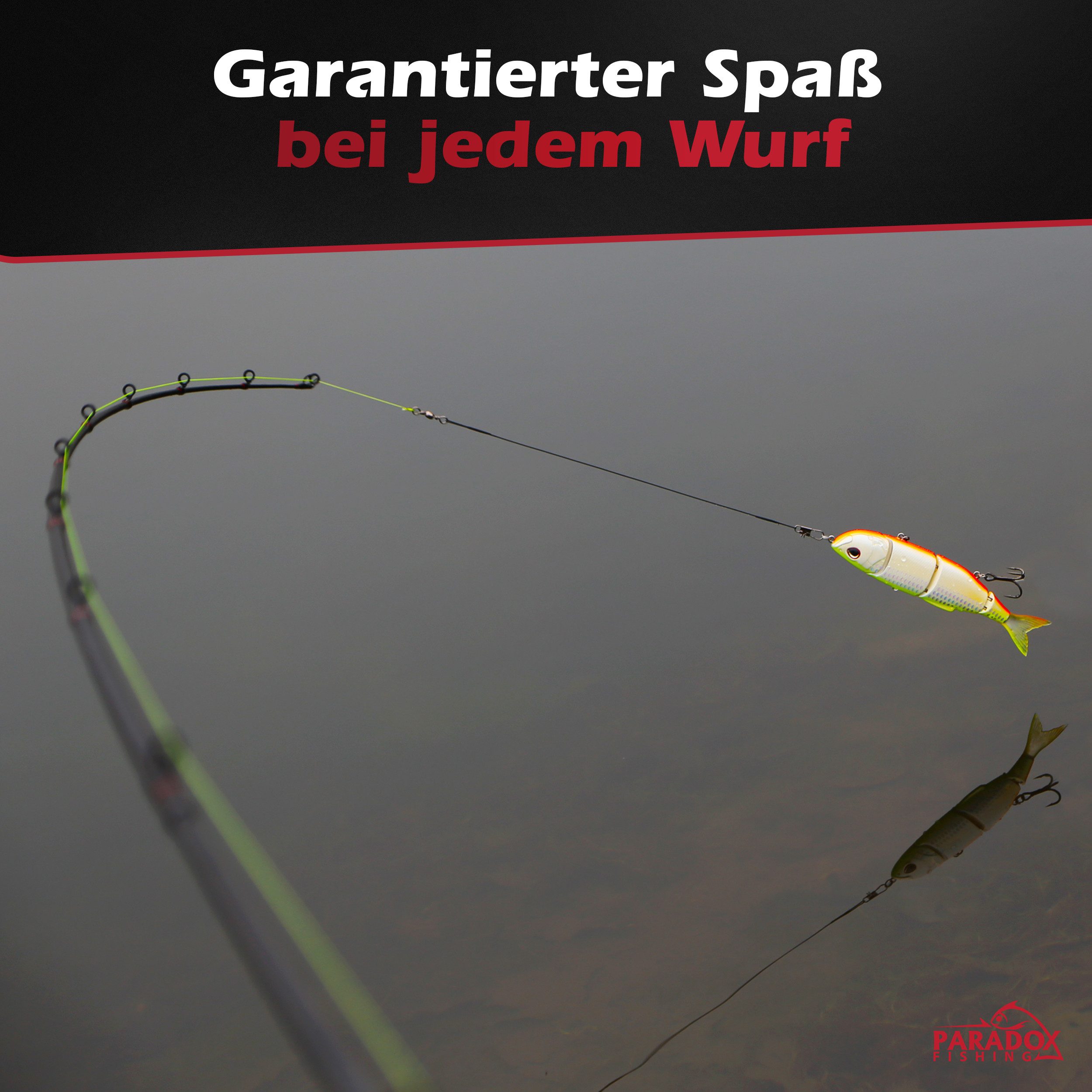 Paradox Fishing Baitcasterrute PX Hyper + Hyper Cast Rolle, (2,10m 10-20g, 15-40g, 20-60g), Magnet Bremse