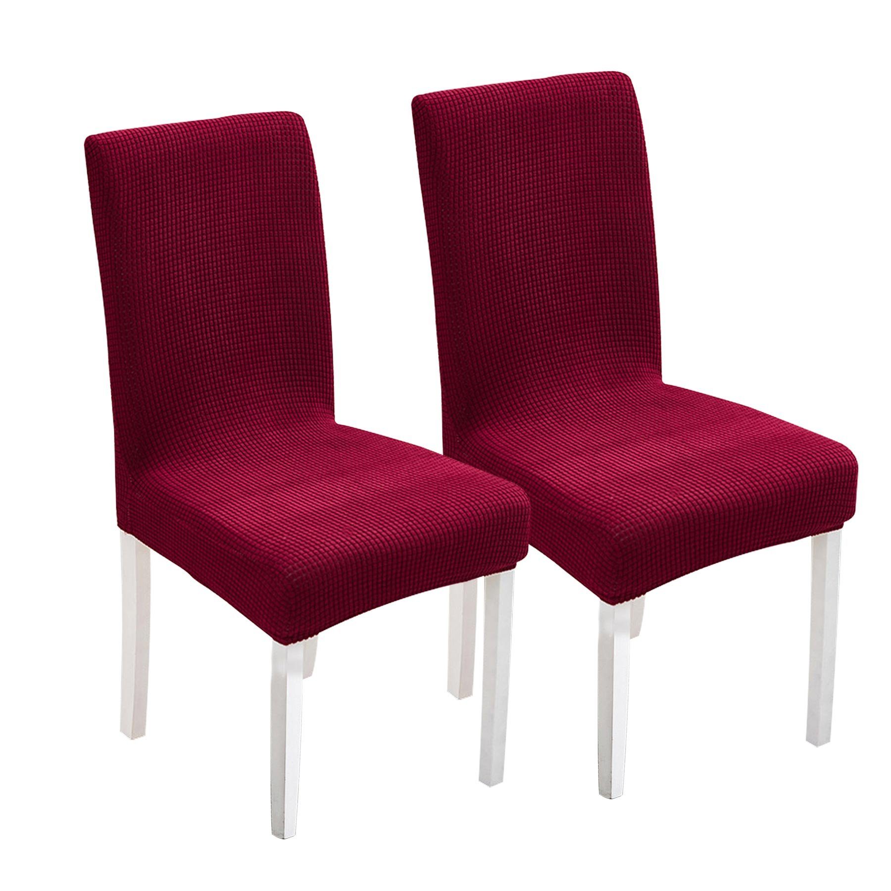 Sitzflächenhusse, 7Magic, Universal Stuhlbezug Schwingstühle Hochzeit 2 Stück rot