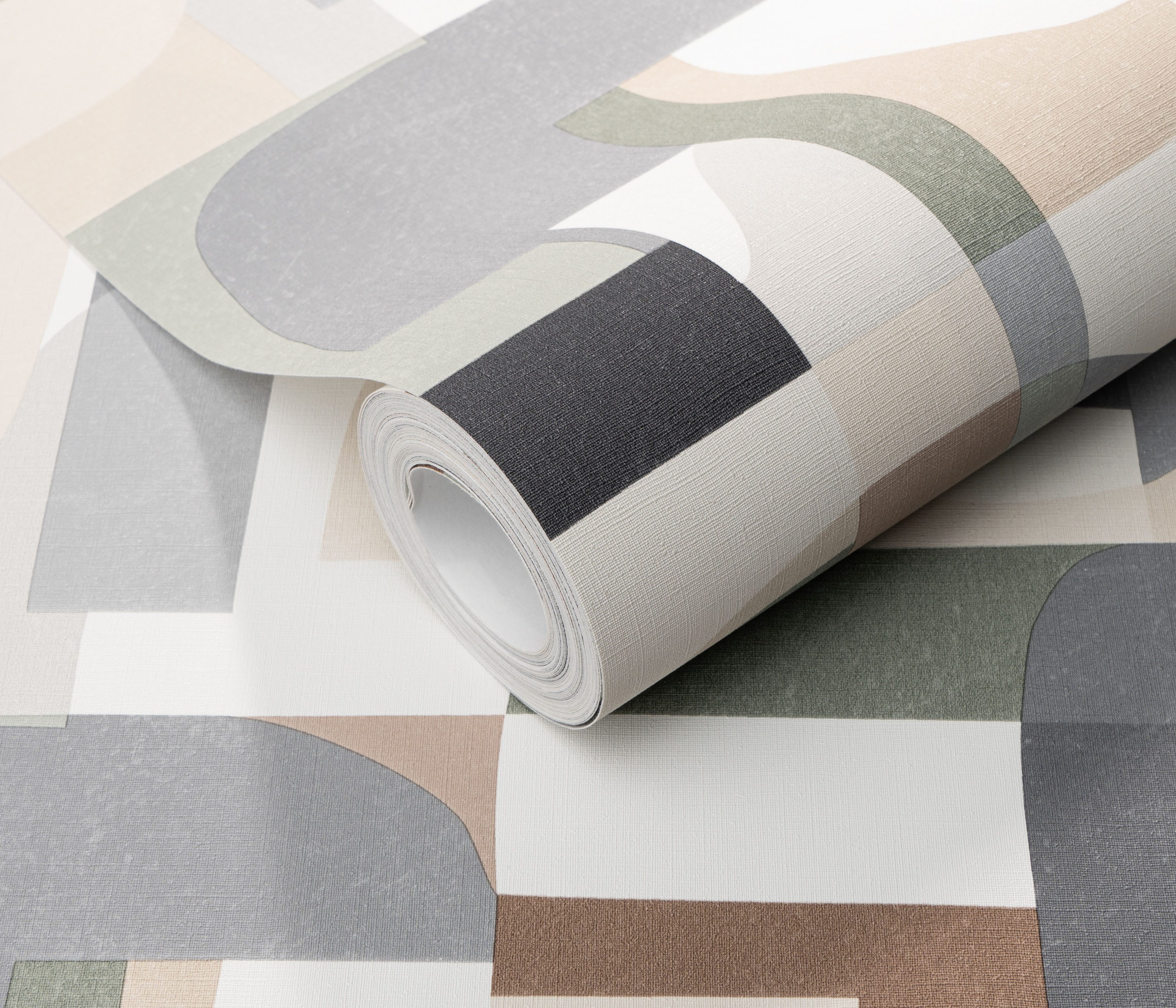 Erismann Vliestapete Vliestapete FRAGMENT, leicht strukturiert, abstrakt, colorblocking, kontrastfarbene Details, mehrfarbig, Retro, geometrisch, (1 St), Phthalate frei