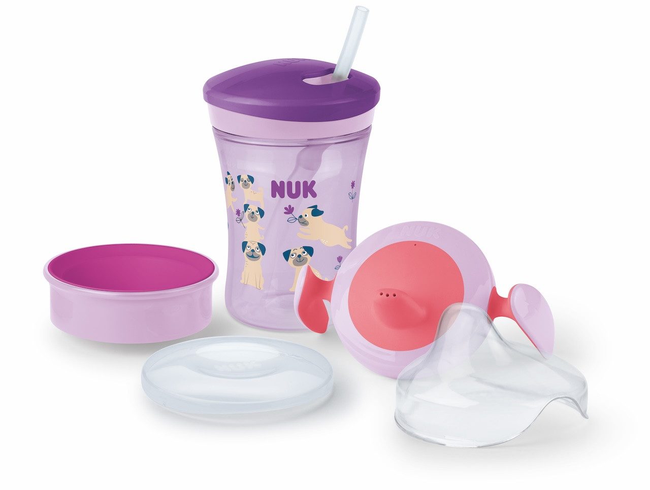 NUK Babyflasche NUK 3-in-1 Trinklernset Trainer Cup, Magic Cup, Action Cup
