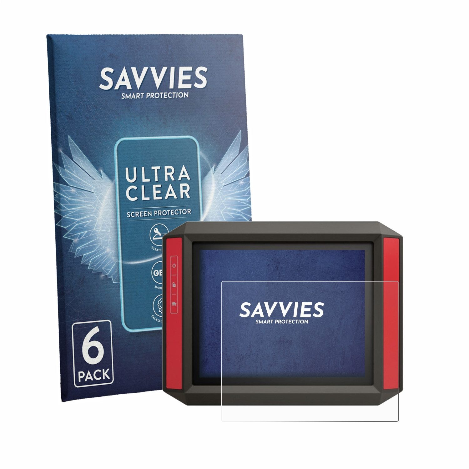 Savvies Displayschutzfolie Schutzfolie für Müller Elektronik TRACK‑Guide III, 6 Stück, Displayschutz Schutz Folie Klar Transparent
