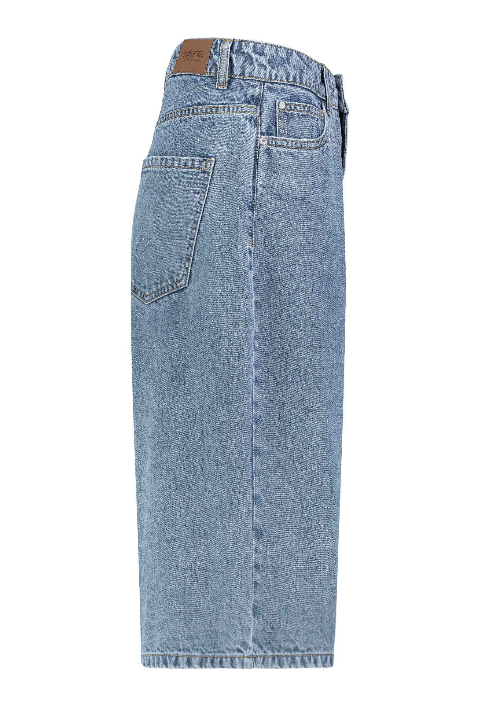 SUBLEVEL Bermudas Damen Jeans Shorts Bermuda Kurze Hose Short Denim Baggy 5-Pocket-Style – Bild 5 von 5