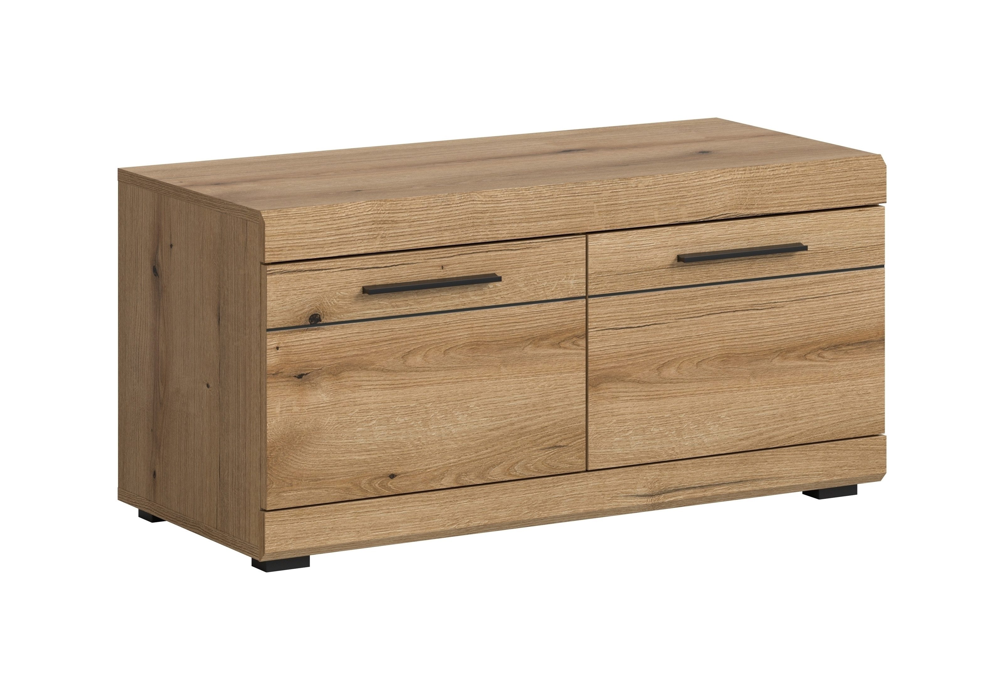 freiraum Schuhbank Scout, 2 Türen, 4 Fächer, Evoke Eciher Dekor - 90x44x40cm (BxHxT)