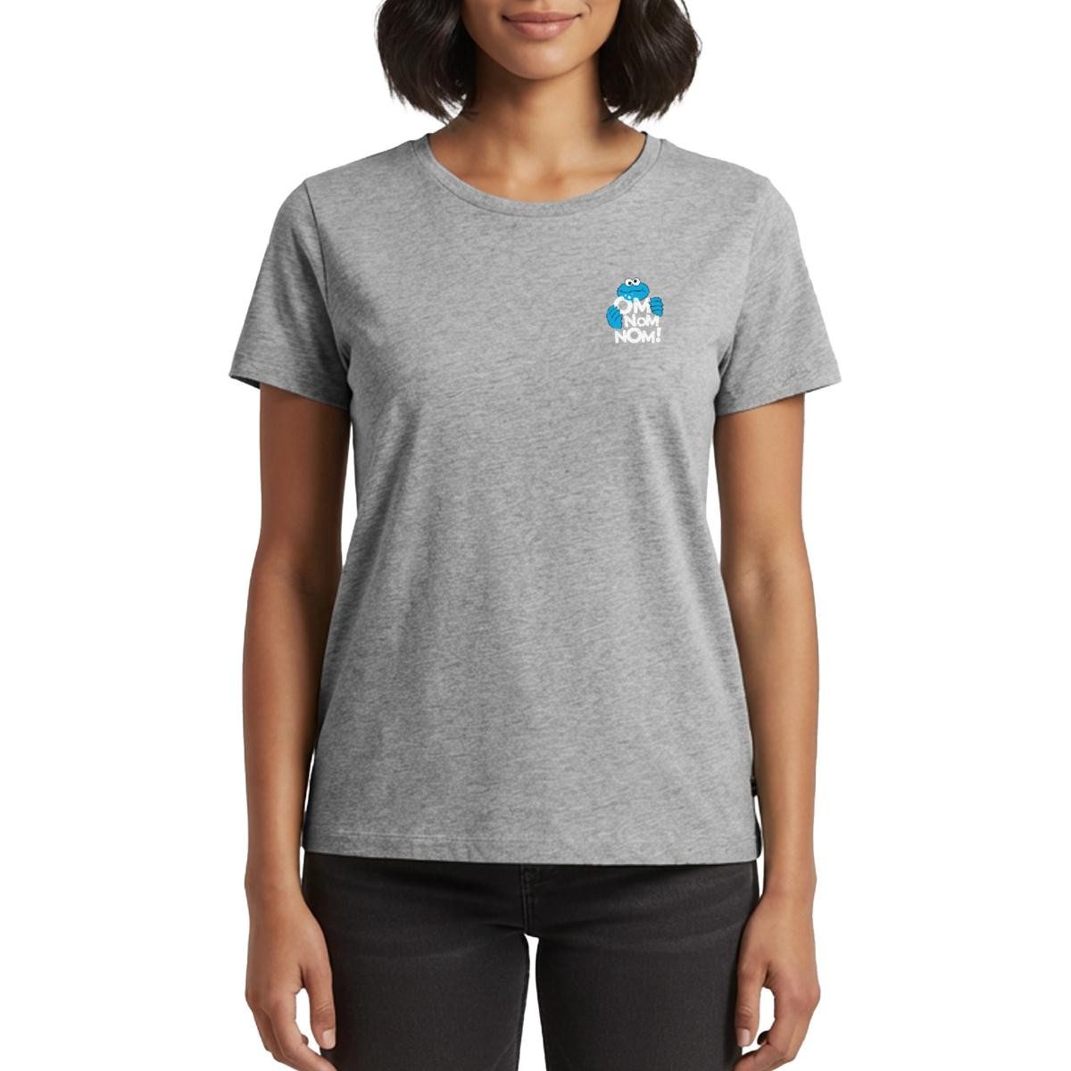 T-Shirt Sesamstraße Krümelmonster Om Nom Nom Klein Frauen Premium T-Shirt