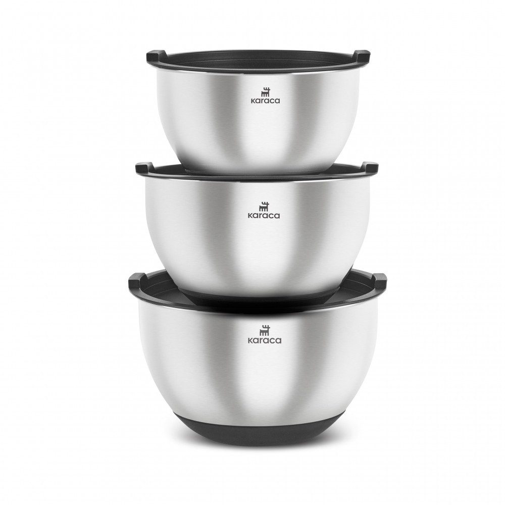 Karaca Vorratsdose Karaca Blendbox 3-teiliges Mixset, Inox