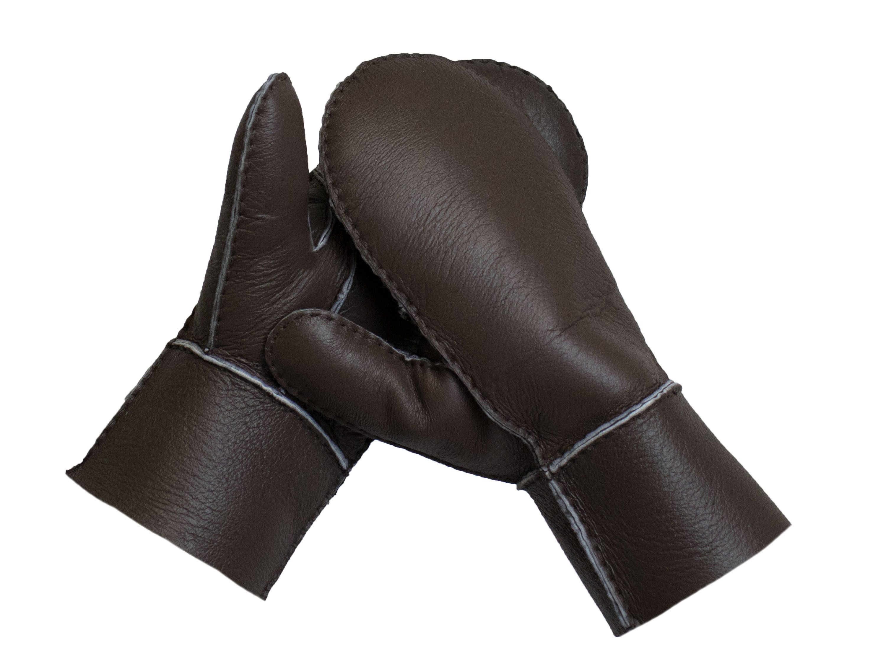 Reissner Lammfelle Lederhandschuhe Fäustlinge Faust Handschuhe Lammfell mit Nappaleder (1-St)