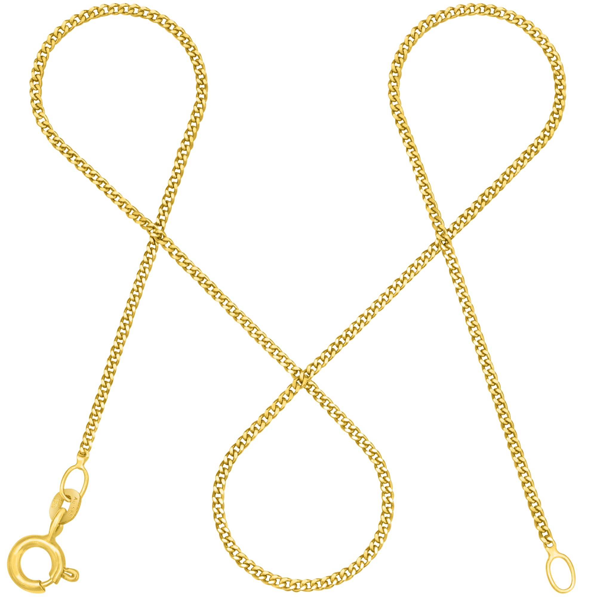 modabilé Goldkette Panzerkette SINCERE 1,4mm 585 Gold (14 Karat), Halskette Damen, Damenkette dezent, 585er Kette, Made in Germany