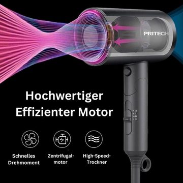 LOCCUS Haartrockner Haartrockner Ionen, Supersonic, Profi Haartrockner, Hair Dryer, Föhn, Schnelltrocknender Föhn, 110.000 U/Min Hochgeschwindigkeit, 1400 Watt