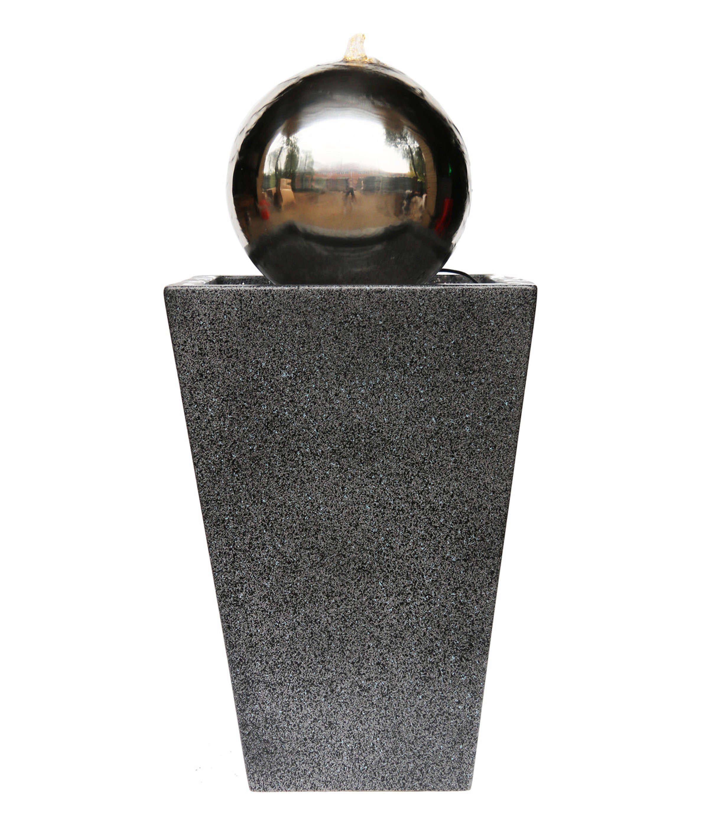 Dehner Gartenbrunnen »Kioto mit LED, ca. 83 x 34 x 34 cm, Edelstahl