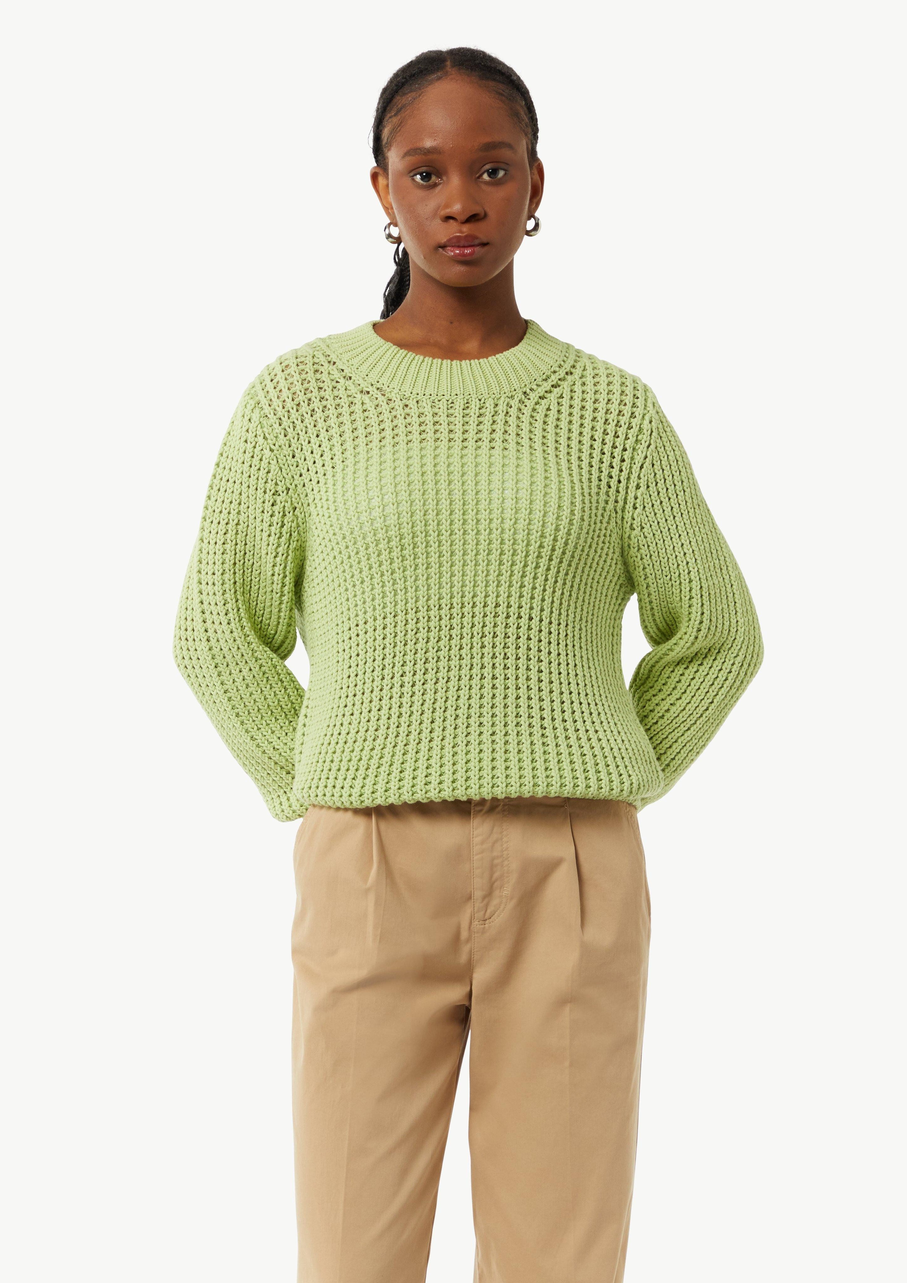 Langarmshirt Pullover mit Strukturmuster