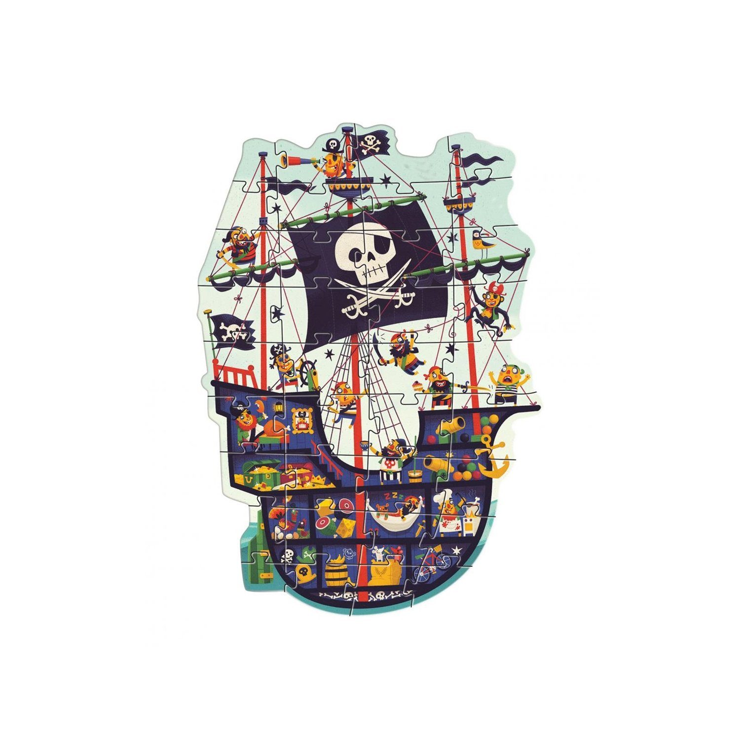 DJECO Puzzle DJ07129 Bodenpuzzle: Das Piratenschiff, Puzzleteile günstig online kaufen