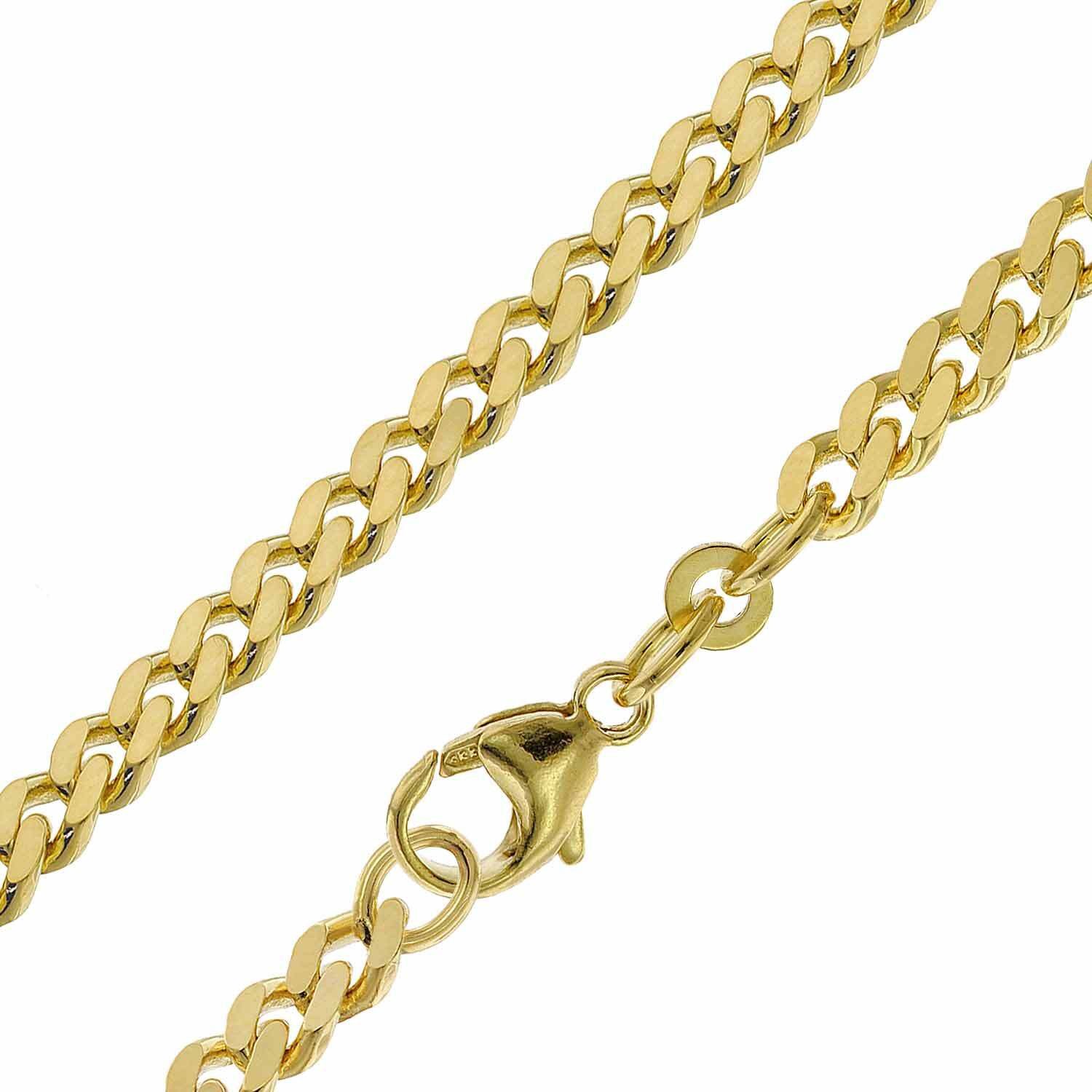 trendor Gliederarmband Herren-Gold 333/8K Flachpanzer Breite 4,7 mm