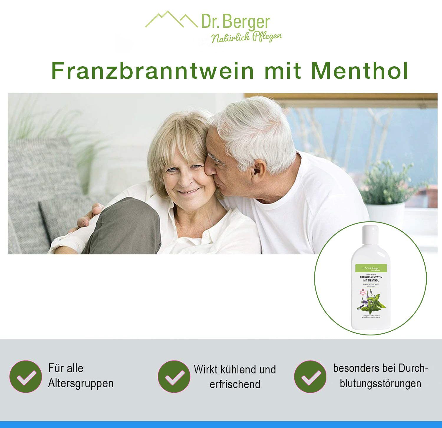 Berger Dr. Dr. Original Franzbranntwein ml mit Körperpflegemittel Menthol Berger 250