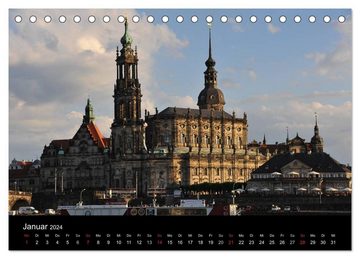 CALVENDO Wandkalender Dresden 2024 (Tischkalender 2024 DIN A5 quer), CALVENDO Monatskalender