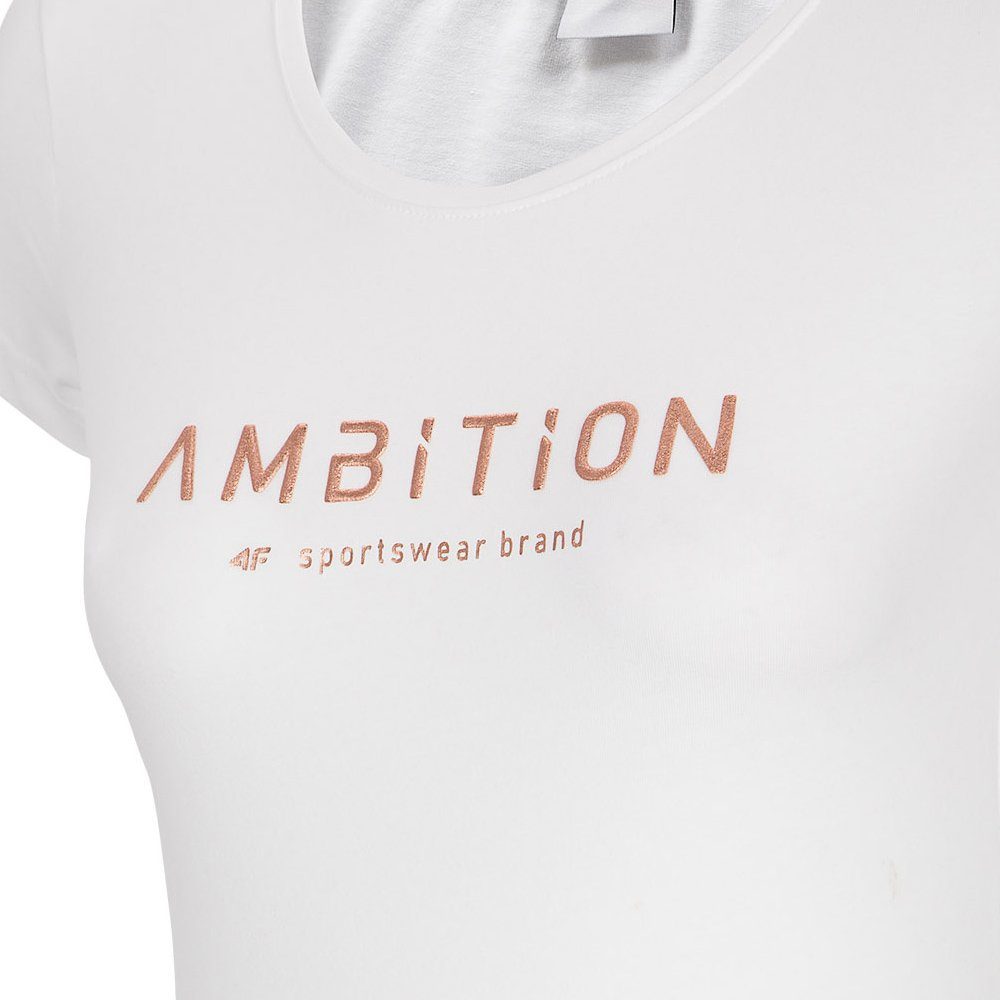 T-Shirt, Ambition 4F Damen Baumwollshirt - 4F weiß - Kurzarmshirt
