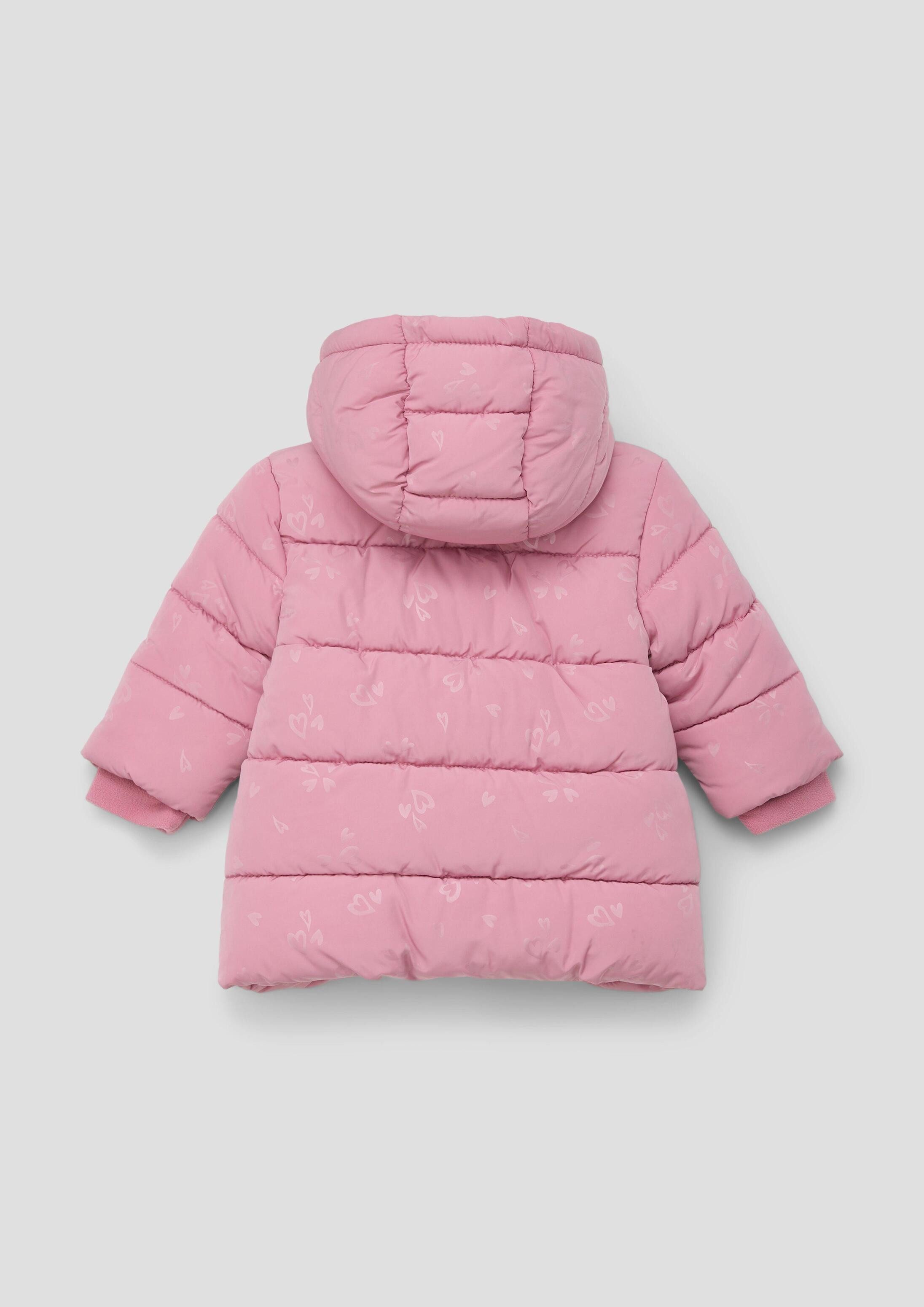 s.Oliver Winterjacke Outdoor-Mantel Steppmantel mit Allovermuster