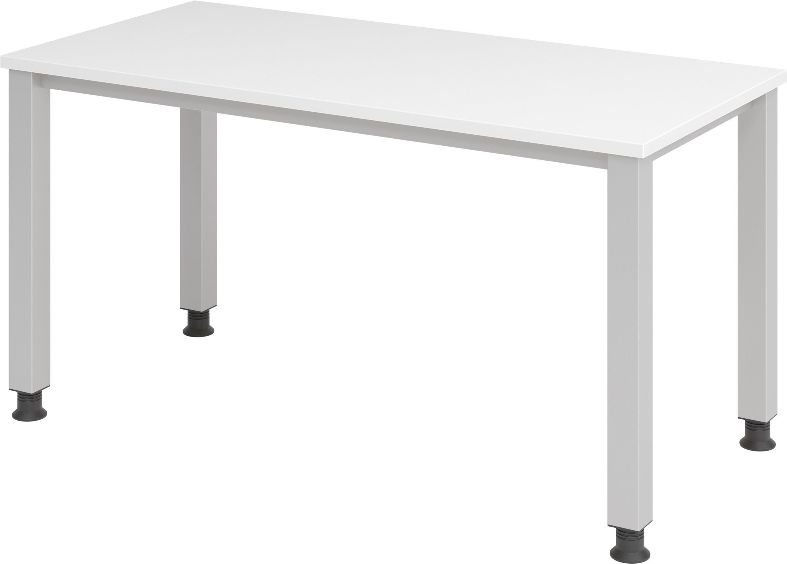 bümö Schreibtisch Schreibtisch Serie-Q (Mini), Rechteck: 140 x 67,2 cm - Dekor: Weiß