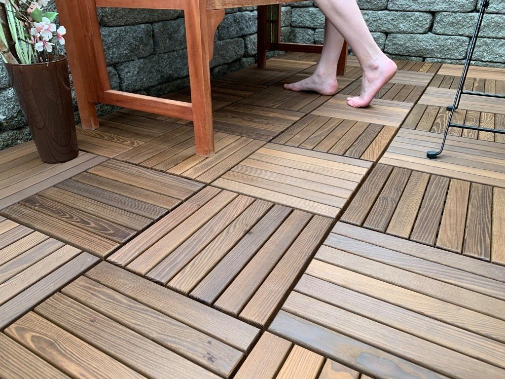 Hexim Klickfliesen Thermoesche, Terrassenfliesen 33x33cm Klickfliesen günstig online kaufen