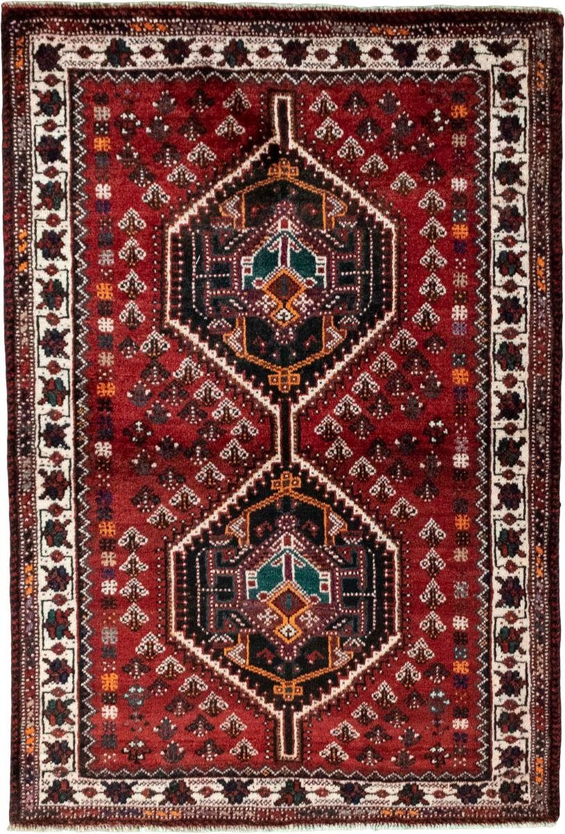 Orientteppich Shiraz 105x158 Handgeknüpfter Orientteppich / Perserteppich, Nain Trading, rechteckig, Höhe: 10 mm