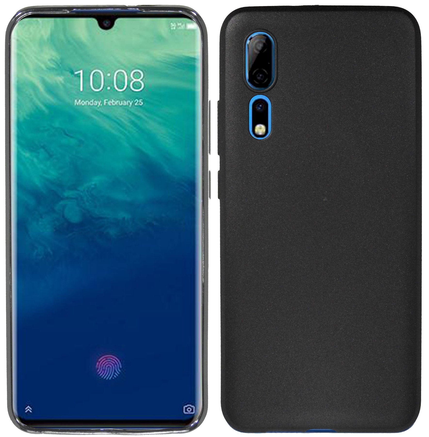 cofi1453 Handyhülle Silikon Hülle Basic für ZTE Axon 10 Pro, Case Cover Schutzhülle Bumper