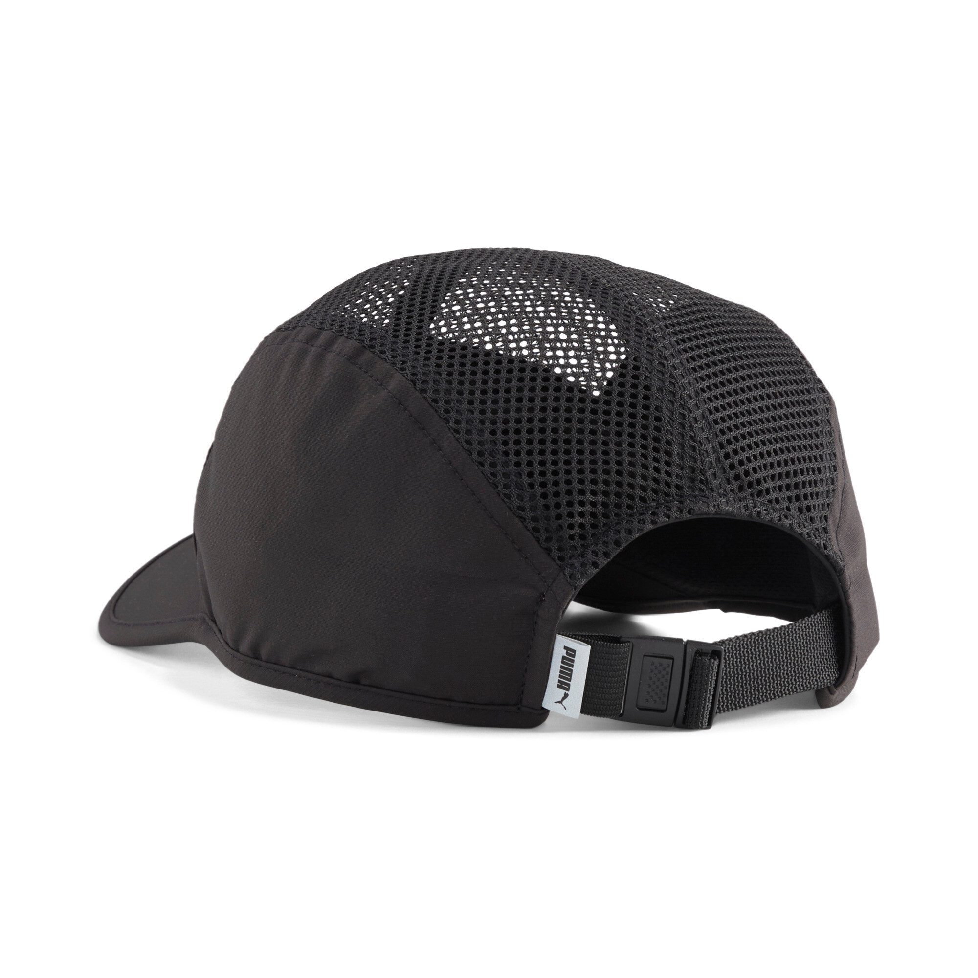 PUMA Baseball Cap SHORT VISOR MESH 5 PANEL CAP mit gebogenem Schirm, mit Mesh-Blenden, mit Bungee-Kordelverschluss