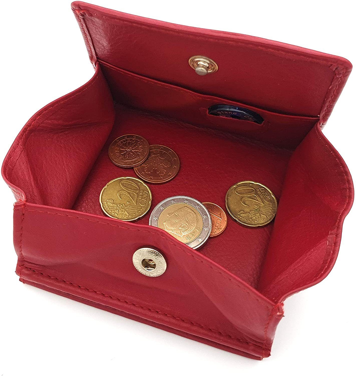 JOCKEY CLUB Geldbörse echt Leder Portemonnaie Wiener Schachtel mit RFID Schutz, rot