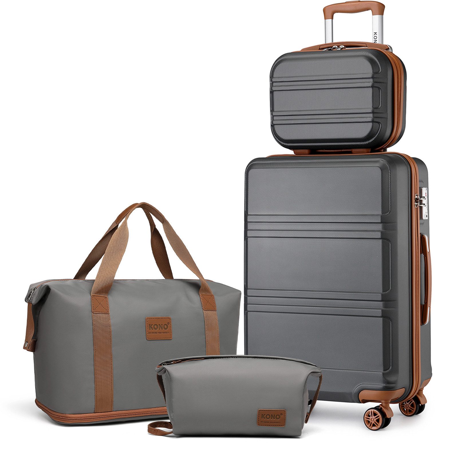 KONO Trolleyset Kombi-Set: Hartschalen-Koffer + Handgepäcktasche, günstig online kaufen