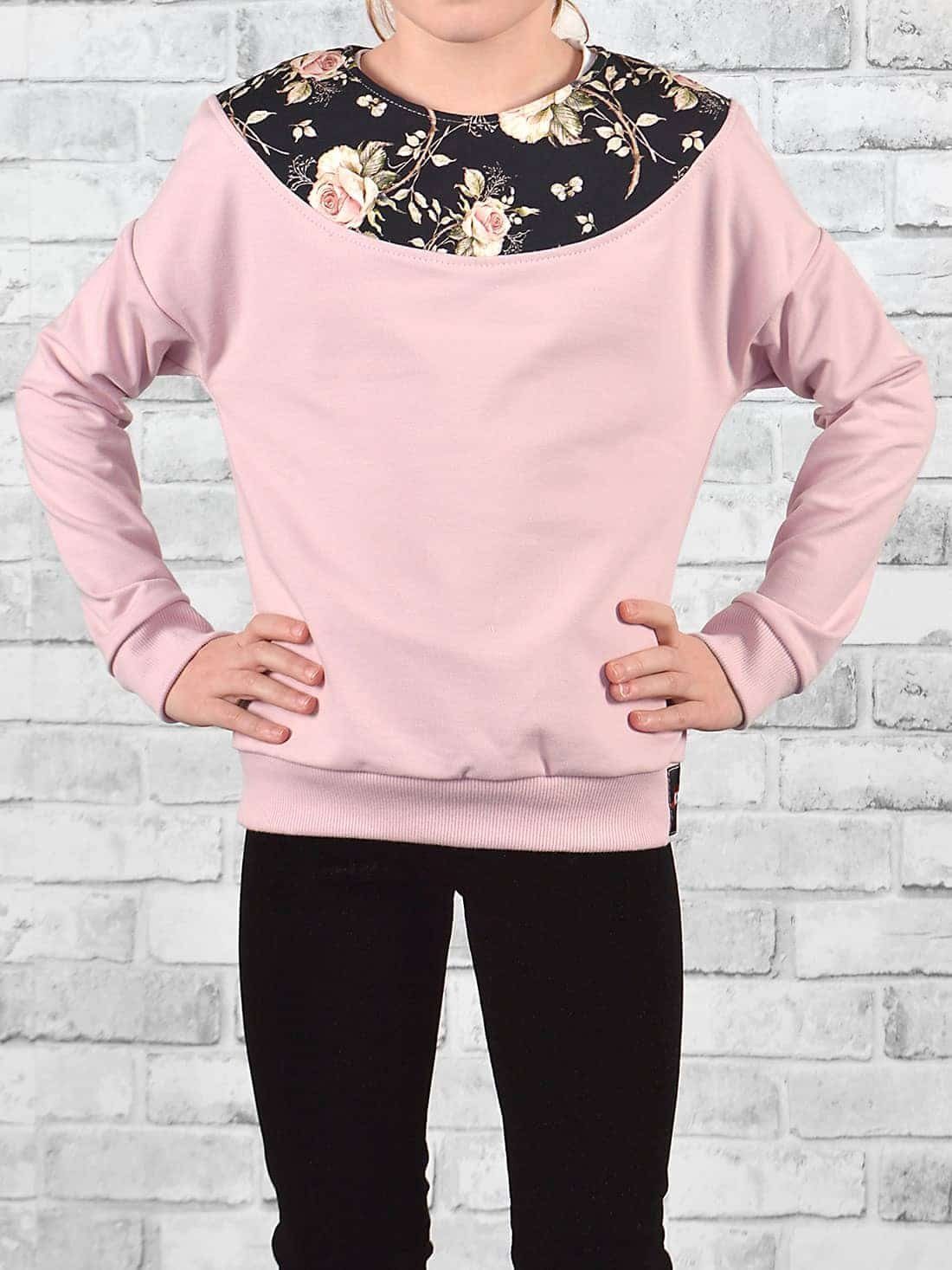 (1-tlg) Sweatshirt mit Pullover Rosa Motiv Mädchen KMISSO