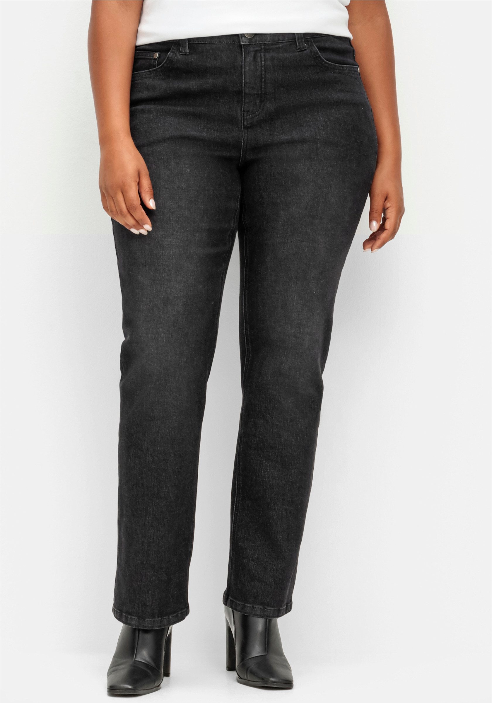 Sheego Bequeme Jeans Stretch-Jeans normal mit funktionellen TruTemp365® Fasern