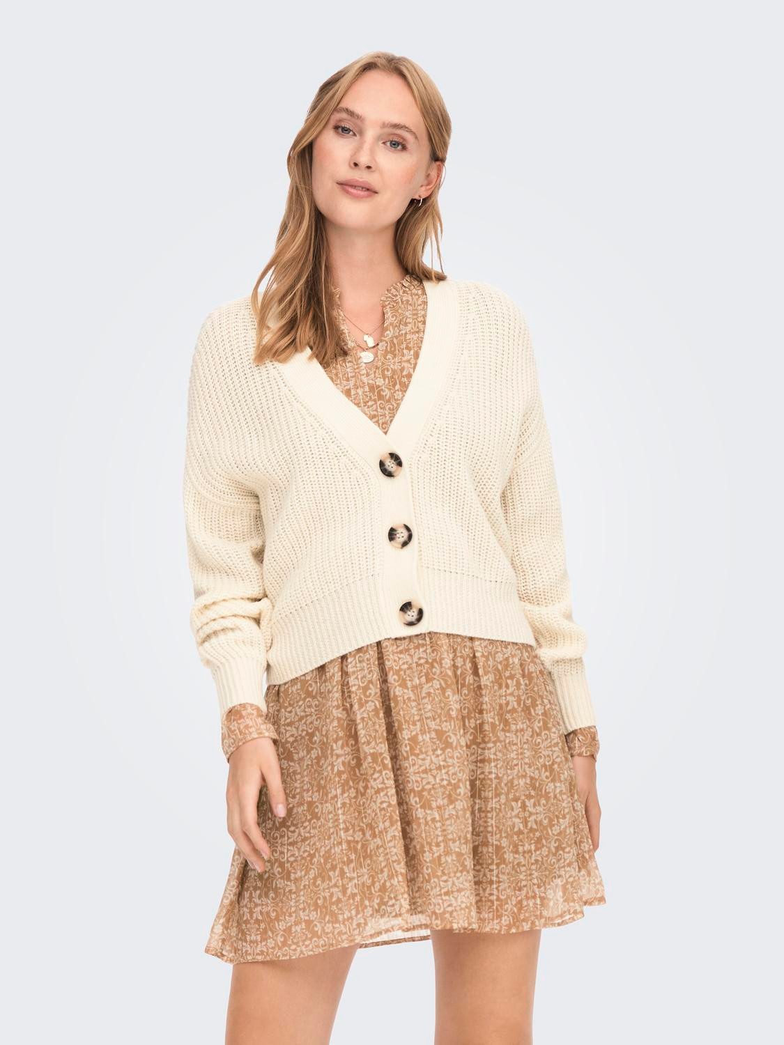 JDY Strickjacke JDYJUSTY L/S SHORT CARDIGAN günstig online kaufen