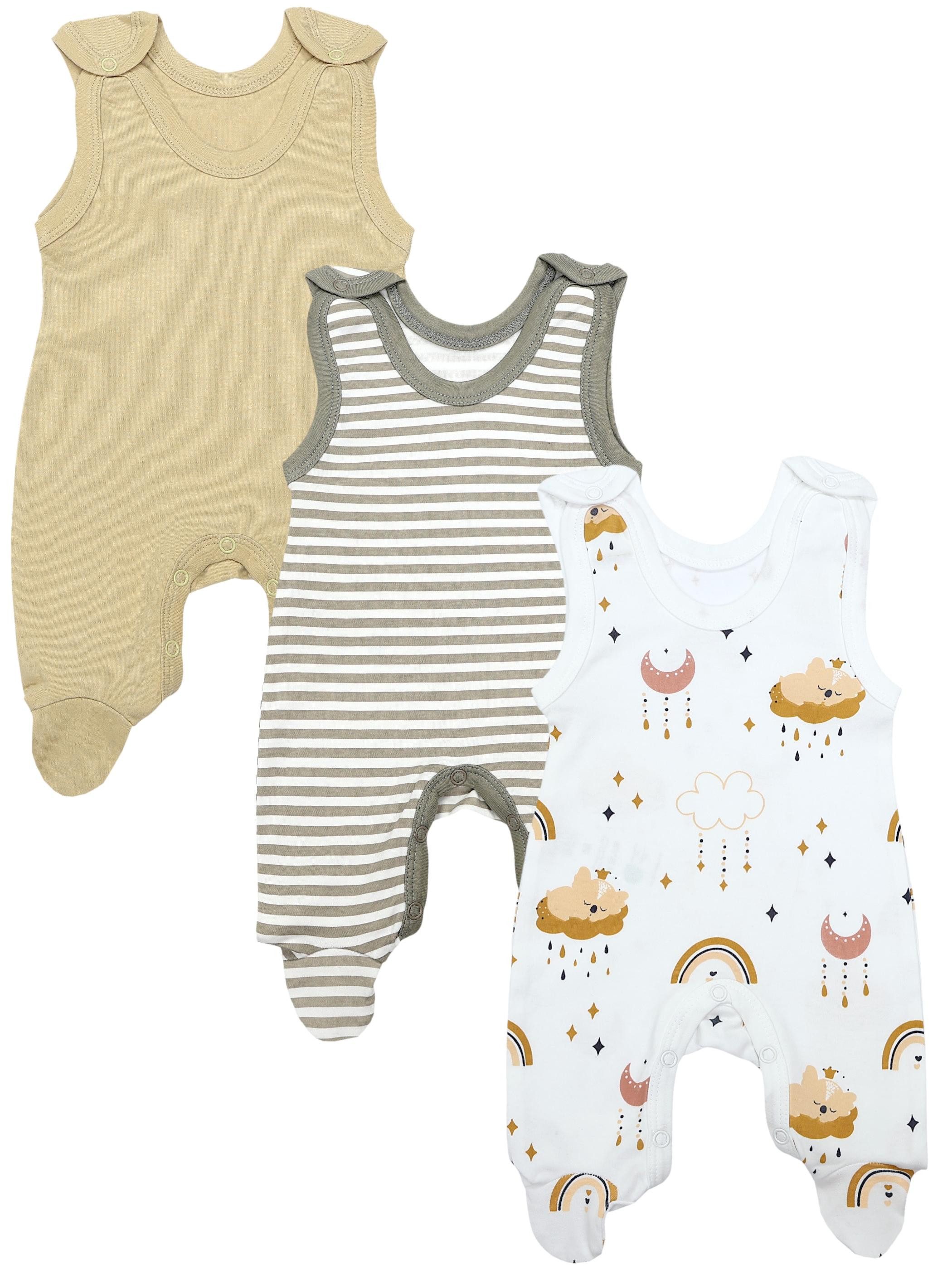 TupTam Strampler TupTam Baby Mädchen Strampler mit Fuß 3er Pack
