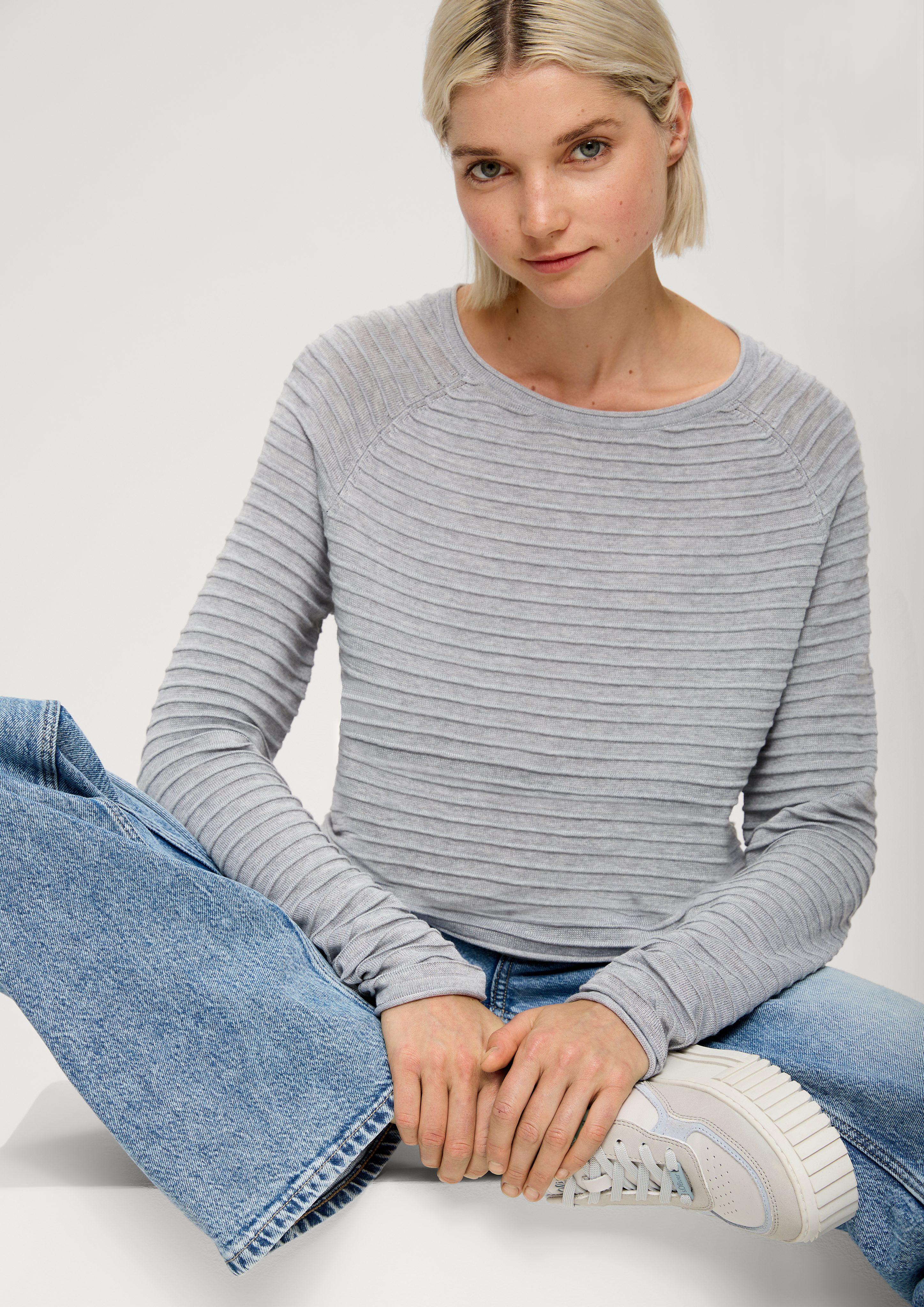 QS Strickpullover Pullover mit Strukturmuster aus günstig online kaufen