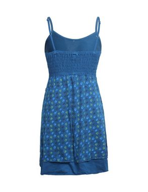 Vishes Minikleid Schulterfreies Kleid Bustier mit Spagettiträgern Hippie, Goa, Buho Style