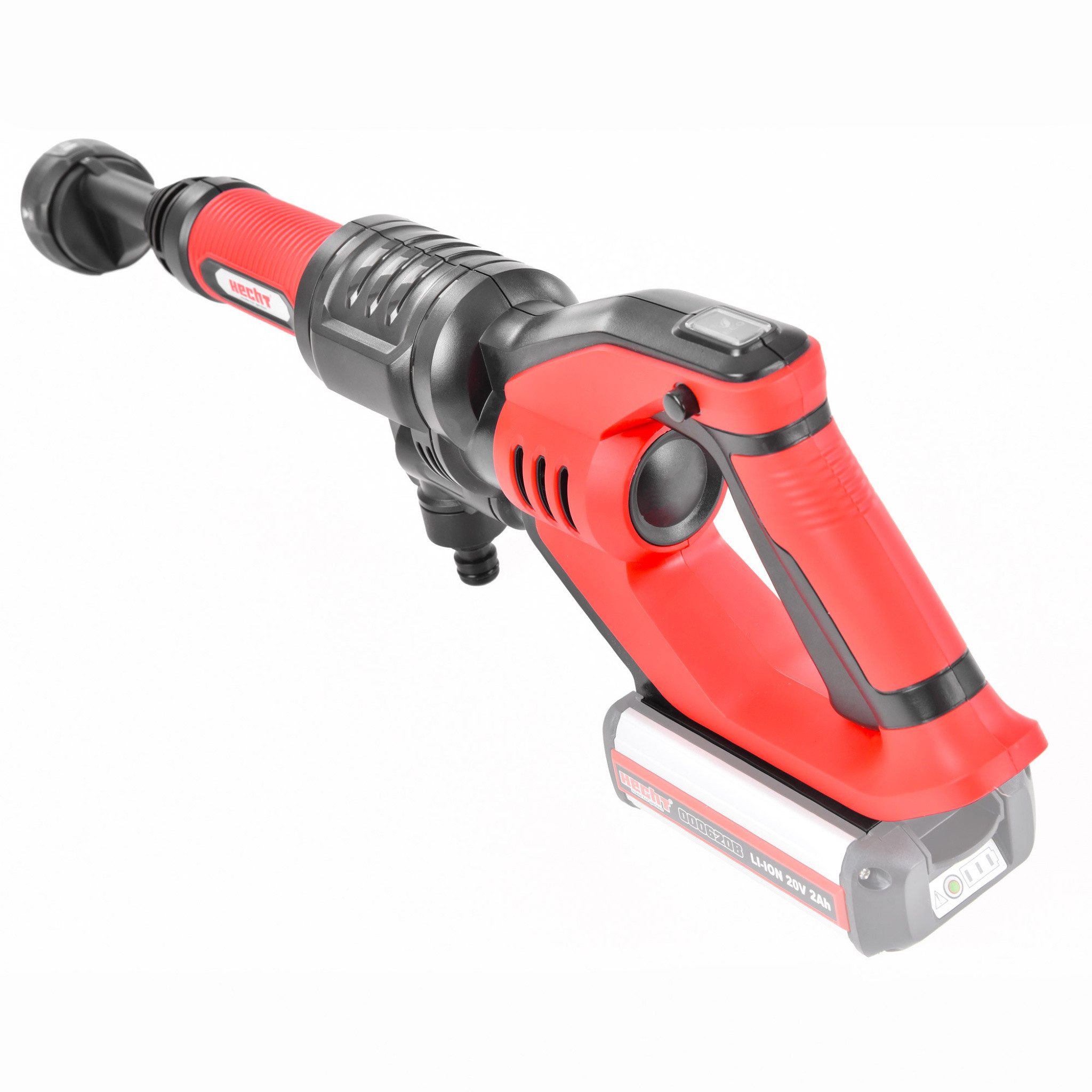 Hecht Akku-Hochdruckreiniger mit 4m Saugschlauch 20V Akku-Serie, Druck max: 22 bar, Fördermenge max: 180 l/h, Fünf einstellbare Sprühmodi 0°, 15°, 25°, 40°, Dusche, ECO-Modus